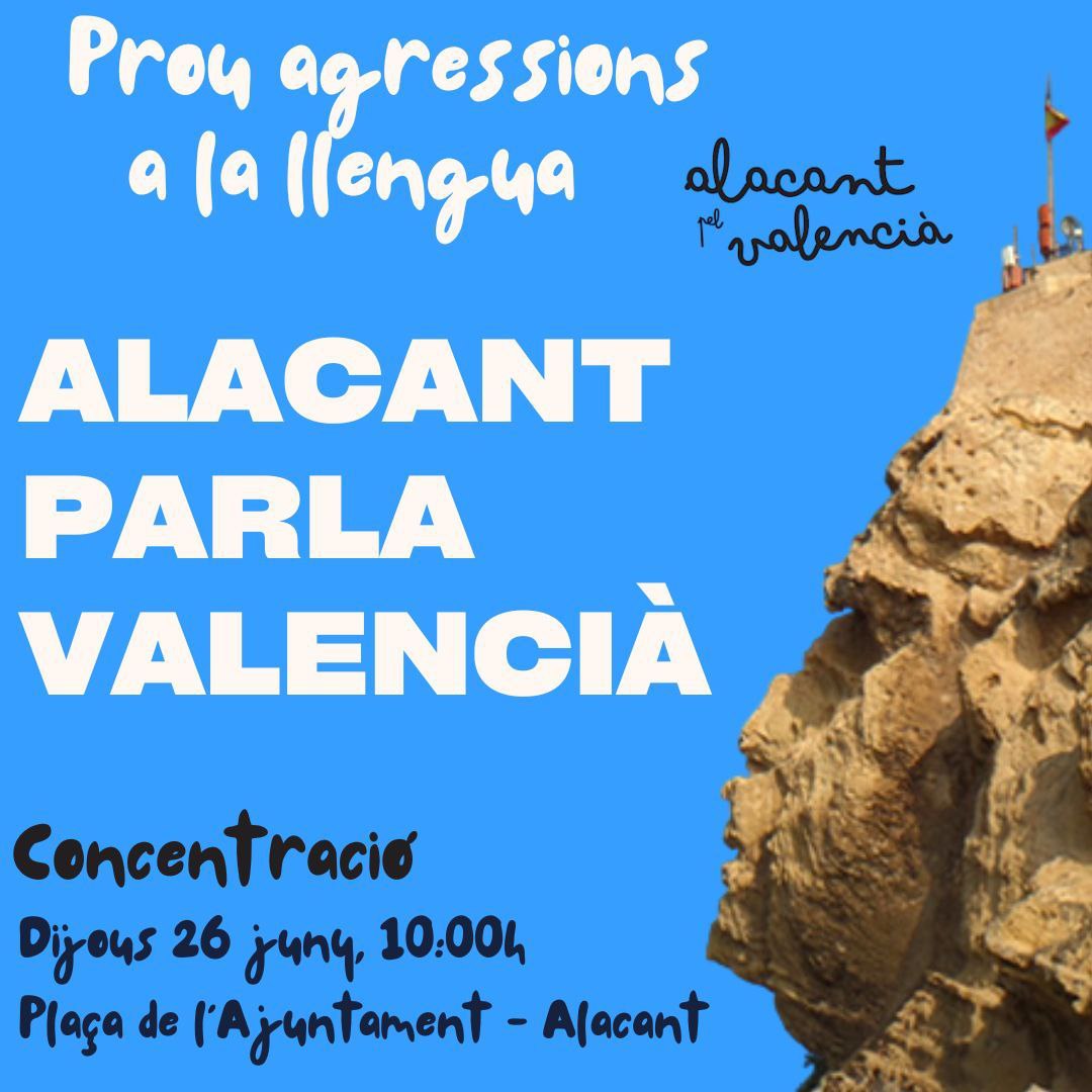 No penseu que el que passa a #Alacant no passarà a cada racó del país si no plantem cara.

El full de ruta de l'espanyolisme és clar: bilingüitzar - minoritzar - desoficialitzar - erradicar. 

No és una agressió a Alacant, és una agressió a cada catalanoparlant.

#FemlosCaure