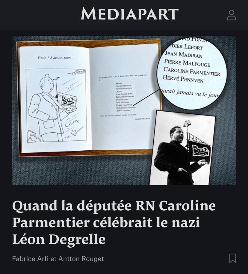 davidperrotin's tweet image. «Elle a changé», «c’est du passé», «Mediapart a pris des phrases hors contexte», «Présent était en guerre contre le RN»
Quand Le Pen et Bardella sont prêts à tous les mensonges pour défendre une députée et ignorer son antisémitisme (qu’elle ne renie pas). mediapart.fr/journal/france…