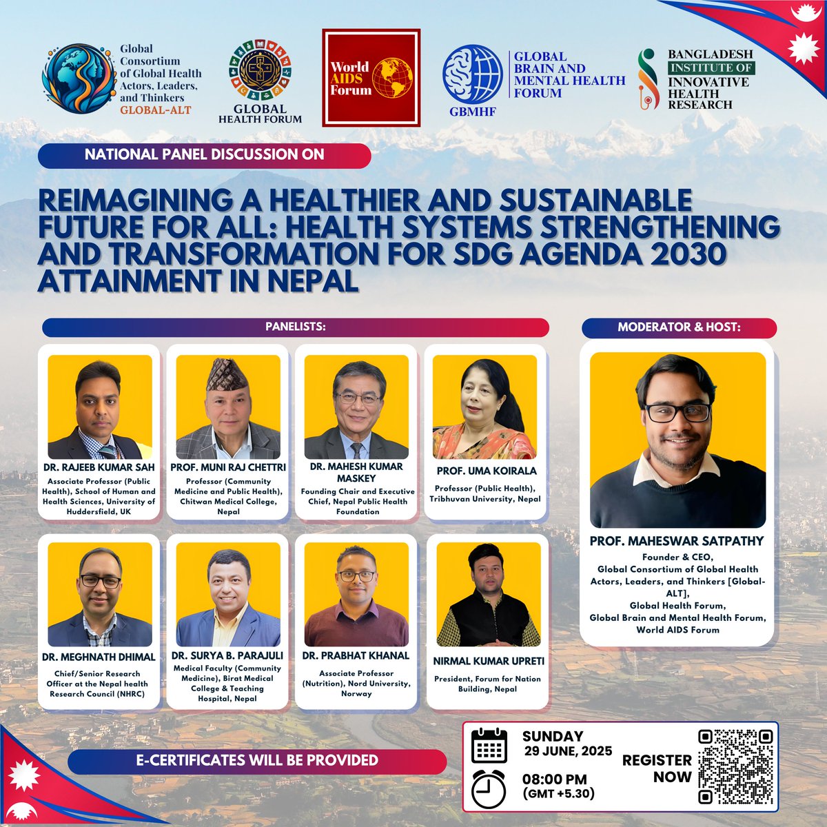GHFGlobalHealth's tweet photo. Please Register. It's FREE.
Scan the Barcode for Registration. We look forward to hosting you on the stage of Global Health Forum. 
Register at https://t.co/1BLKyrzwo0
#CFP #Events #MentalHealth #GlobalHealth #HealthSystems #SDGs #PublicHealth
 #Nepal #WebinarAlert #WorkshopAlert https://t.co/uIKSeeAfFC