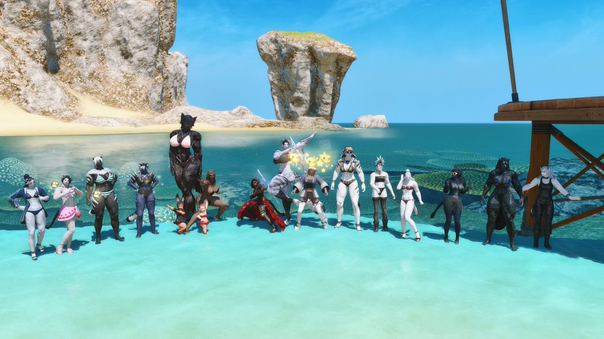 Yeah so uh the Cat Cove is going strong! #ffxivsummerbash (IF I MISSED YOUR @ TAG IT BELOW) *INHALE*
<a href="/CamillaXIV/">Camilla M</a> 
<a href="/BellaNiijima/">𝙱𝚎𝚕𝚕𝚘𝚗𝚊 (CEO OF HROTHGALS)</a> 
@SLENPIxiv 
<a href="/revocelot8/">rev</a> 
<a href="/PeddlinLala/">PromiscuousPeddler</a> 
<a href="/KebabSmashed/">Jett</a> 
<a href="/HRadyst/">Radyst</a> 
<a href="/Kaisel75/">Kaisel</a> 
LOVE YOU ALLLLLL