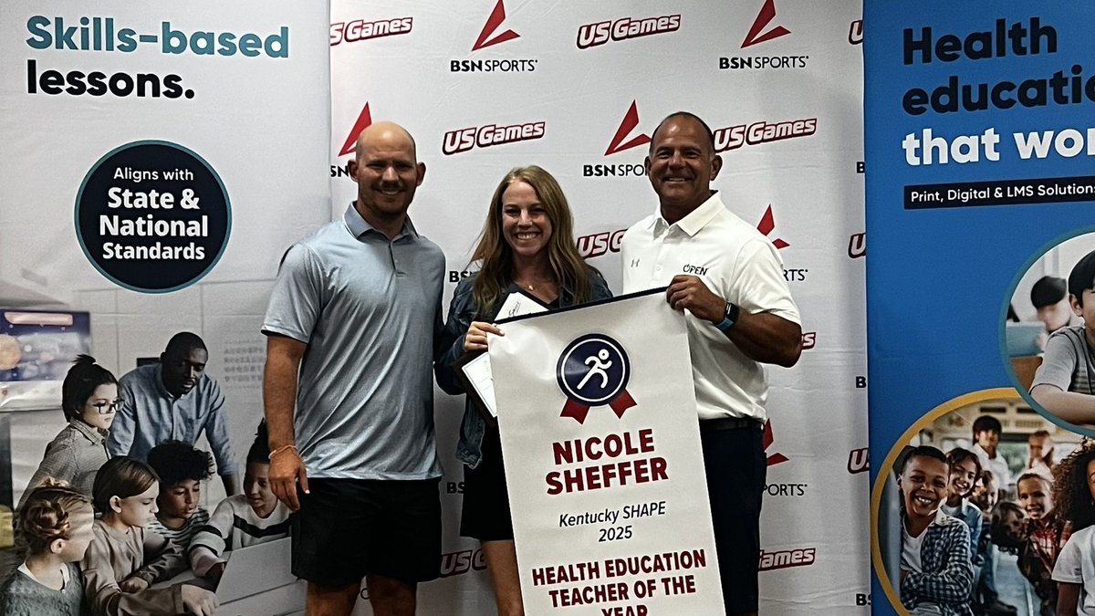 US Games (@usgames) on Twitter photo Congratulations to these <a href="/KY_SHAPE/">Kentucky SHAPE</a> Teachers of the Year! We are thrilled to sponsor them with <a href="/OPENPhysEd/">OPEN Phys Ed</a> <a href="/BSNSPORTS/">BSN SPORTS</a> and <a href="/HealthSmartK12/">HealthSmart K-12</a>! Congratulations to these <a href="/KY_SHAPE/">Kentucky SHAPE</a> Teachers of the Year! We are thrilled to sponsor them with <a href="/OPENPhysEd/">OPEN Phys Ed</a> <a href="/BSNSPORTS/">BSN SPORTS</a> and <a href="/HealthSmartK12/">HealthSmart K-12</a>!