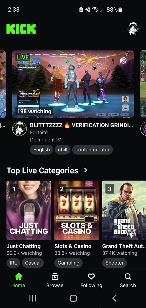 DelinquentTV's tweet photo. W kick for the front page 😎 #KickStreaming #kickstream #kickstreamer https://t.co/WeJvEkfIux