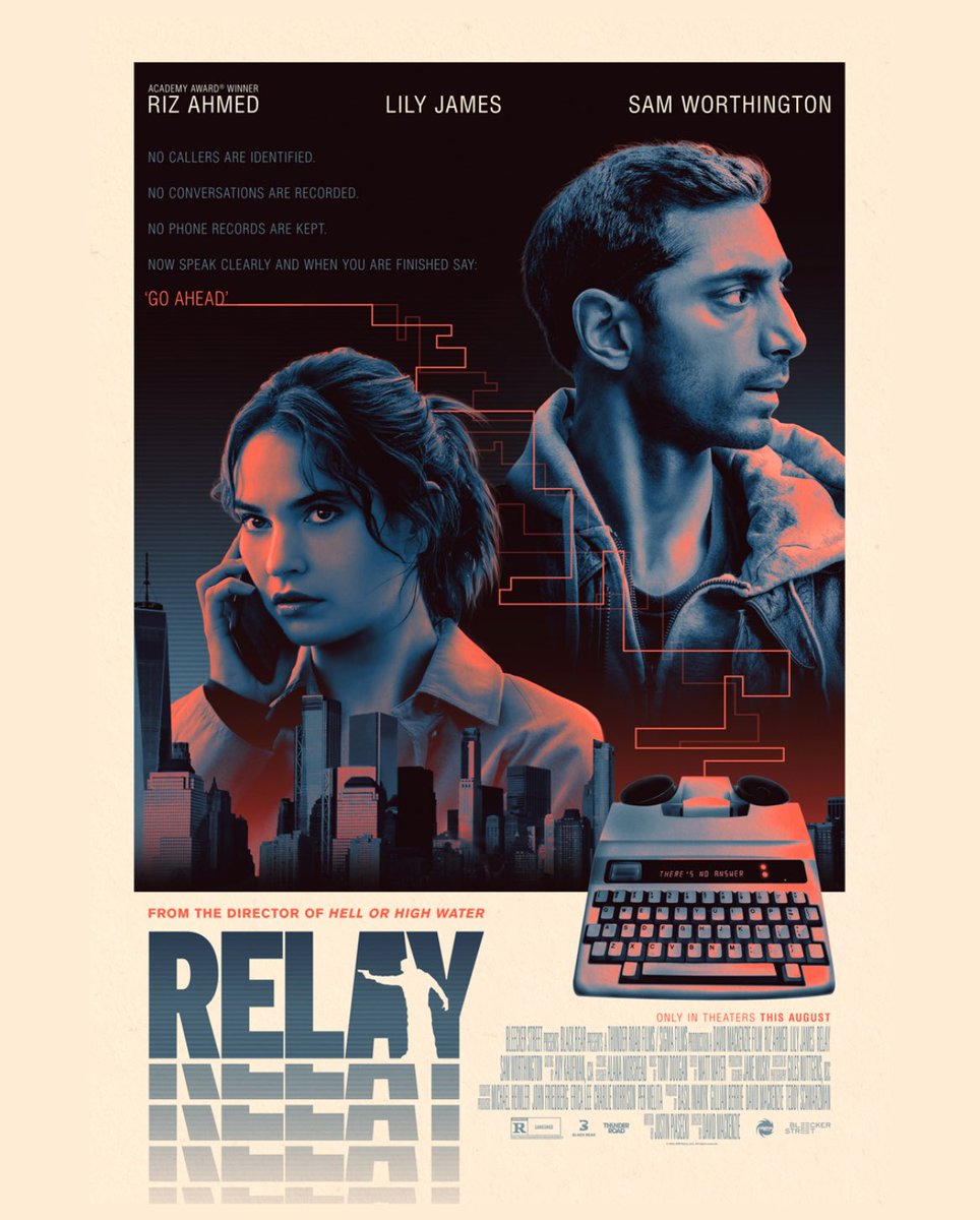“Relay” poster! Out in theater August 22 🎬
