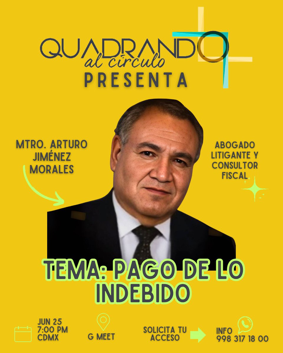 LC_Yazmin_QS's tweet photo. #HoyHoyHoy Invitados todos a la sesión #AprendoConQS de nuestro Club de Contadores #QuadrandoAlCírculo
El Mtro. @Arturo_JimenezM va a compartir con nosotros el tema: "Pago de lo Indebido".
Solicita tu acceso ⬇️ https://t.co/VW9cKJ5ewY https://t.co/RuOigGhwRf