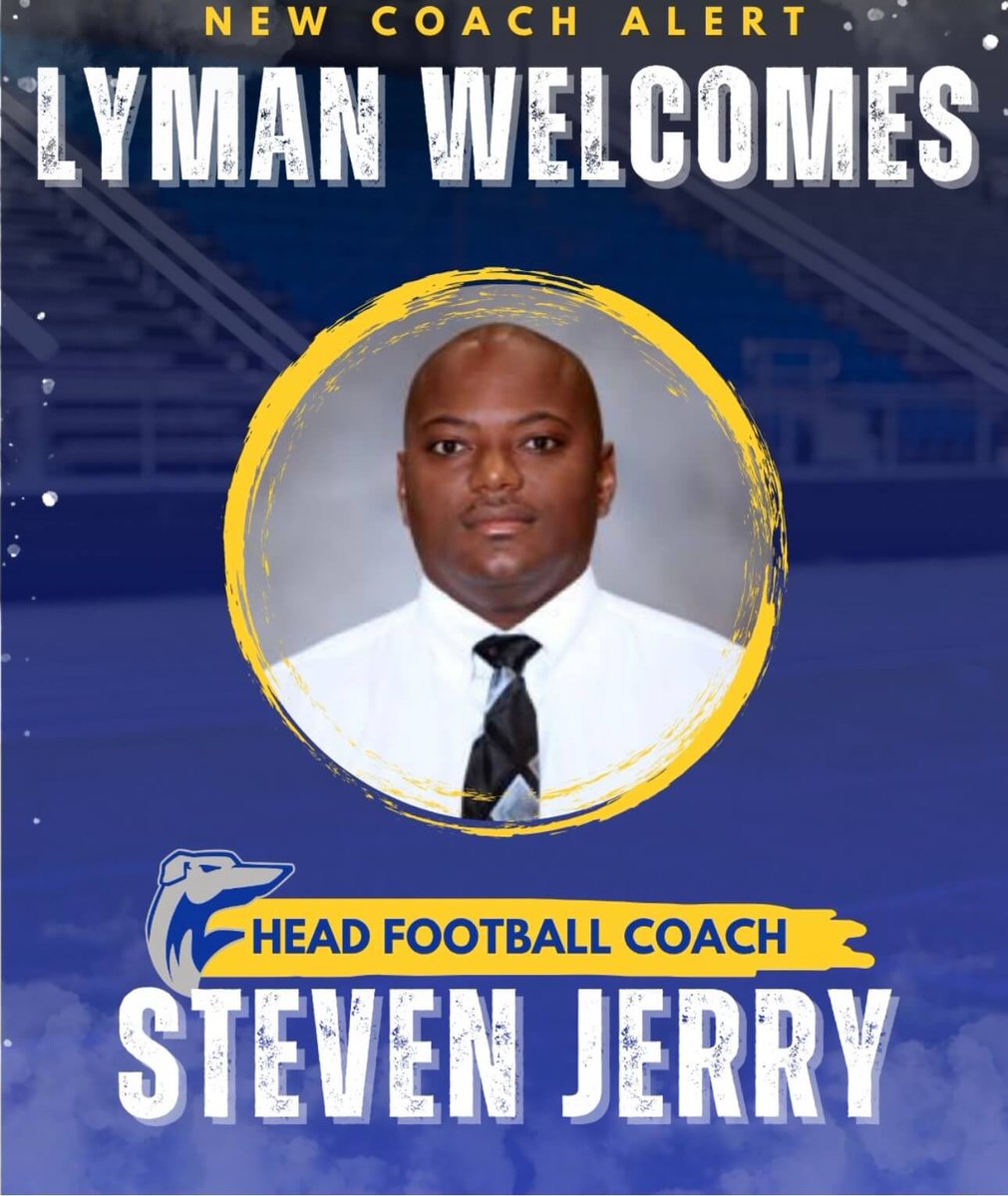 We're excited to announce the new head football coach at Lyman High School, Coach Steven Jerry! Coach Jerry is a proud Lyman football alum, class of '89.