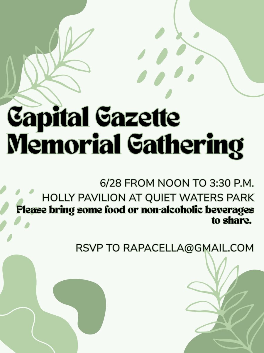 This Saturday, June 28, 2025, marks the seven years since a gunman took the lives of our five Capital Gazette family members. He nearly took the lives of six others and brought grief to countless people. Lives were forever changed.

I ran into Rachael Pacella a couple weeks ago