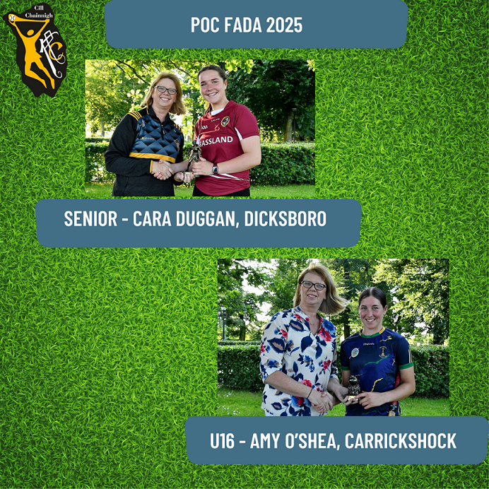 Best of luck to Cara Duggan, Dicksboro Camogie Club (Senior) &amp; Amy O'Shea, Carrickshock Camogie Club (U16) in the Leinster Poc Fada on Mount Leinster this Saturday 28th June