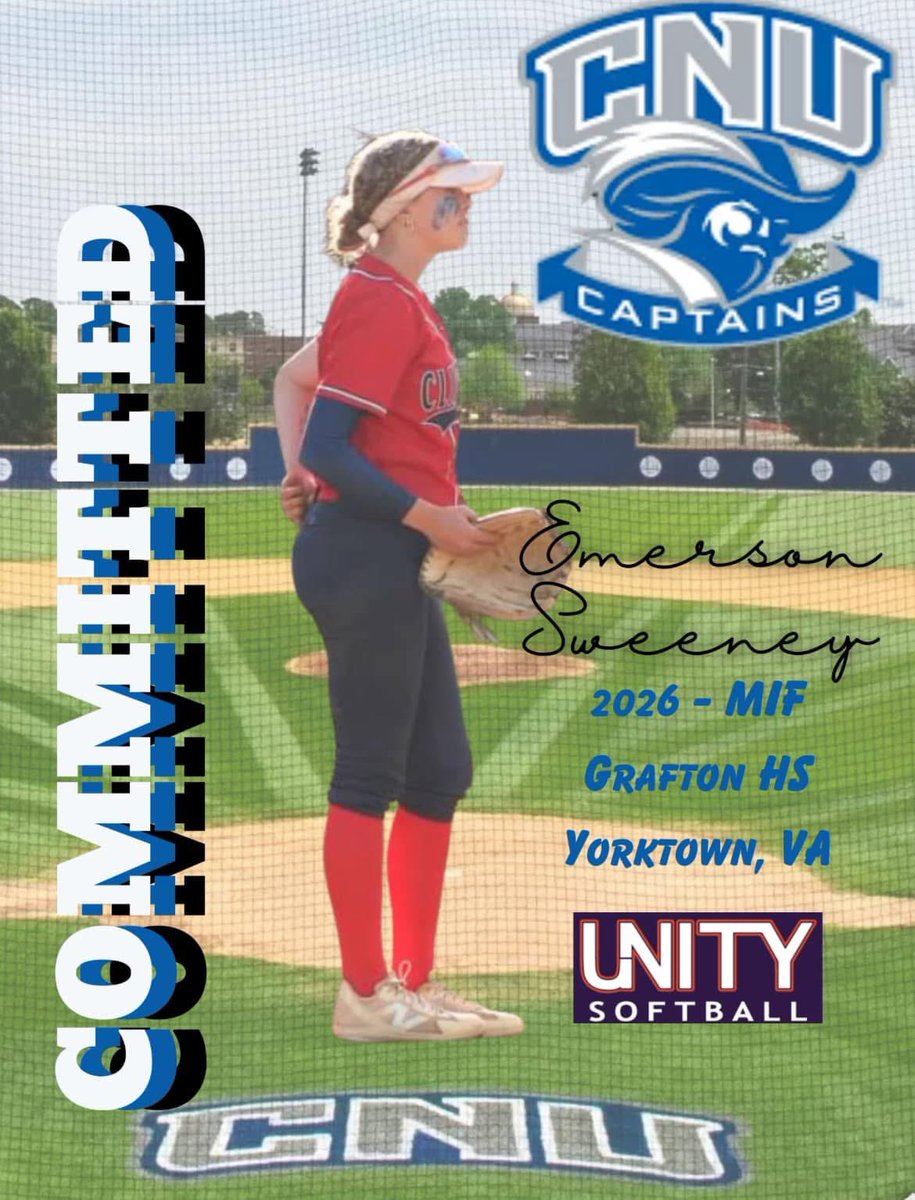 UnitySizemore's tweet image. 🚨 BIG NEWS!! 🚨
@e_sweeney_11 is officially COMMITTED to play softball at CHRISTOPHER NEWPORT UNIVERSITY!! ⚓🥎💙
We’ve seen the grind, the growth, and the fire — and she EARNED this. So proud of you, Emerson! CNU is getting a real one. LET’S GO!! 🔥🔥🔥
#CNUSoftball #Committed