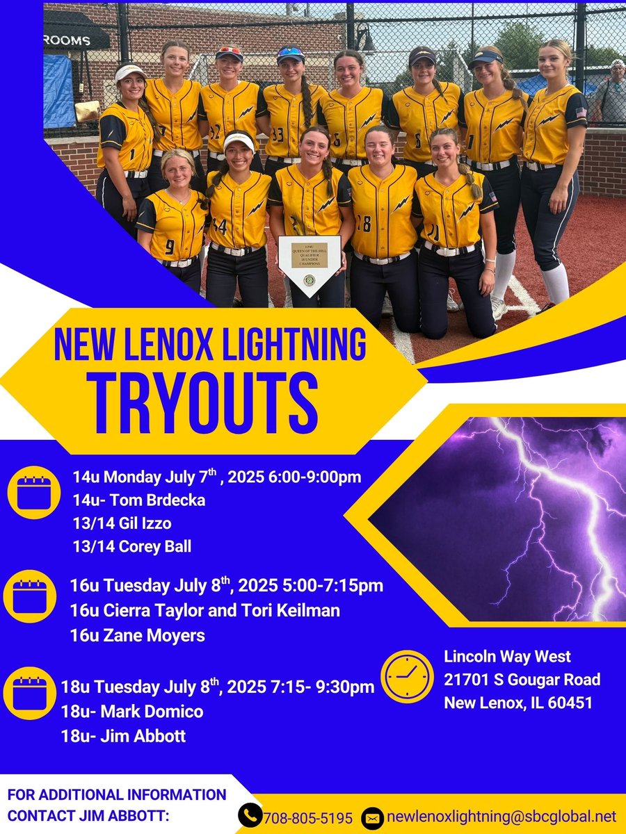 tk (@torikeilman) on Twitter photo Excited to return to the New Lenox Lightning organization and even more excited to coach alongside <a href="/cierra_taylor16/">Cierra Taylor</a> this season!⚡️🥎 Hope to see you at tryouts. Excited to return to the New Lenox Lightning organization and even more excited to coach alongside <a href="/cierra_taylor16/">Cierra Taylor</a> this season!⚡️🥎 Hope to see you at tryouts.