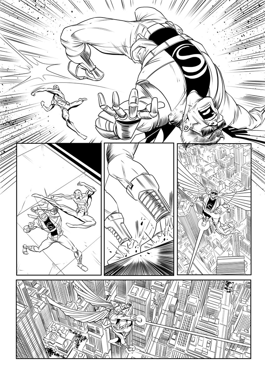 RisingStarCom's tweet image. A look at Rebound's short story in @Ron_Christian55's Tales to Inspire!
Rebound and Stuntman are locked in a desperate struggle, and it takes them to the skies above!