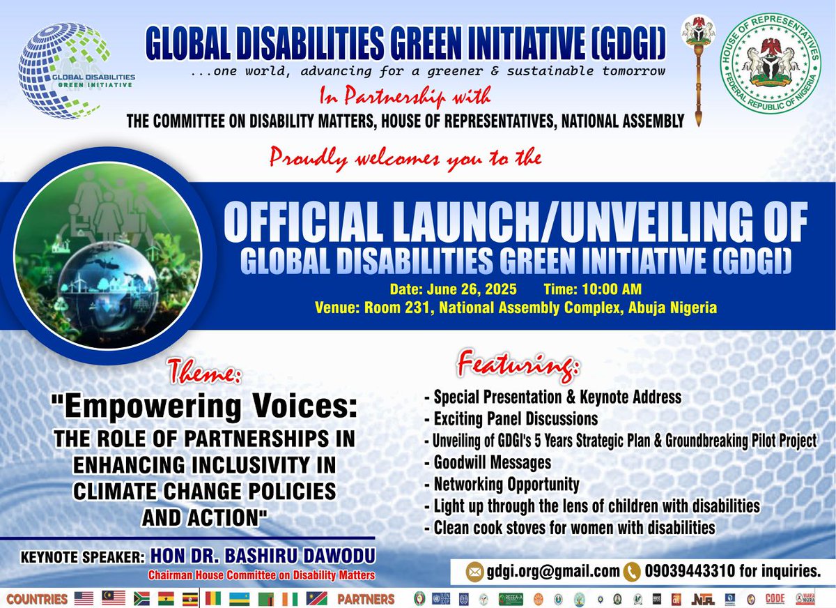 Few hours to Go join us.<a href="/DAVHQ/">Disabled American Veterans (DAV)</a> <a href="/CCDNigeria/">#DisabilityActNGR</a> <a href="/SR_Disability/">UN SR Disability Rights - G. Quinn</a> <a href="/GDS_Disability/">Global Disability Summit</a> #ClimateAction #ClimateCrisis #Green教学 #gree