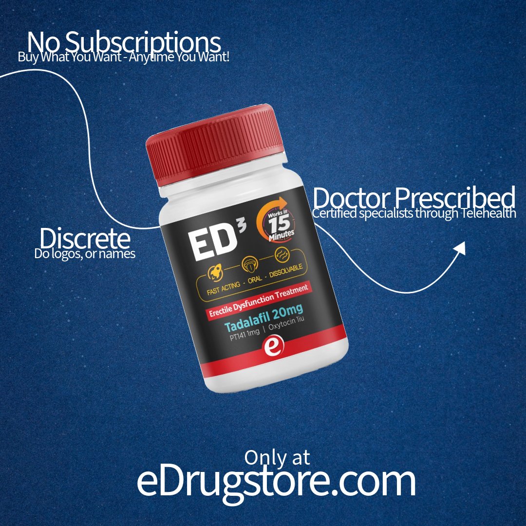 🔥Hot days and hotter nights are here! Get longer, stronger sessions with ED3 at eDrugstore.com. 𝘗𝘳𝘦𝘴𝘤𝘳𝘪𝘱𝘵𝘐𝘰𝘯 𝗿𝗲𝗾𝗻.