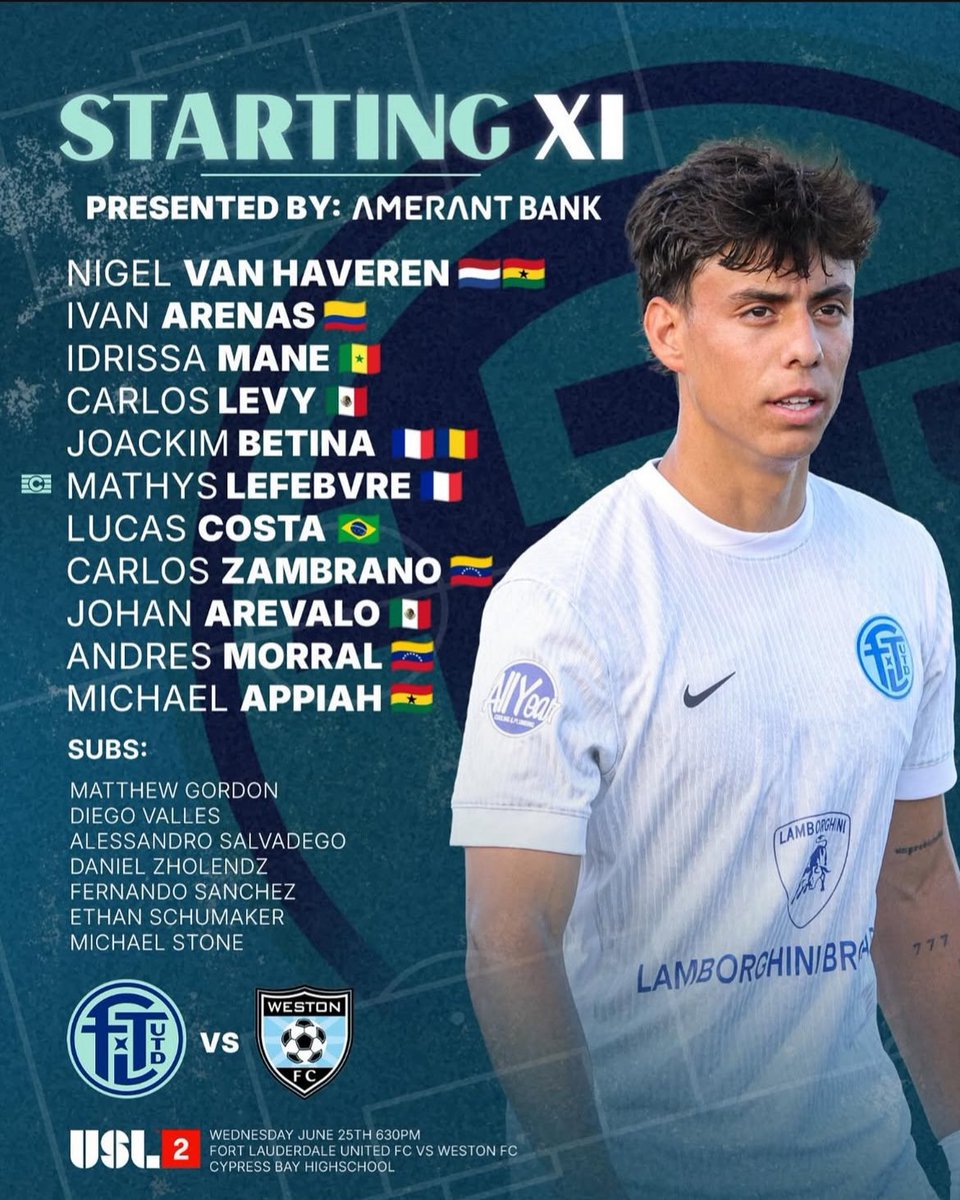 For the 954. ⚔️

#FTLUTD | <a href="/USLLeagueTwo/">USL League Two</a>