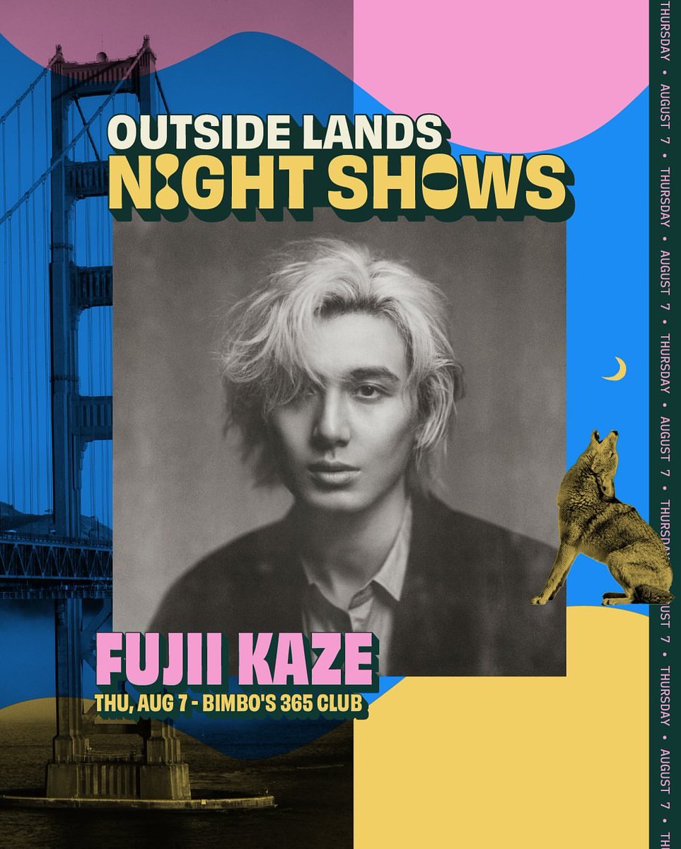 mie_pharma's tweet image. うそぉ… #OutsideLands 公式のインスト、
Night Showsに出る他のアーティストの宣材は右👉のようなポスター仕様なのに、
風くんだけ 先日TikTokにあげてた動画を使ってくれてる!
期待が高いってこと⁈潜在ファンが多いのね⁉️
キャパ685じゃ足りないよねこりゃ…😹
#藤井風 🇺🇸大人気✨
#FujiiKaze