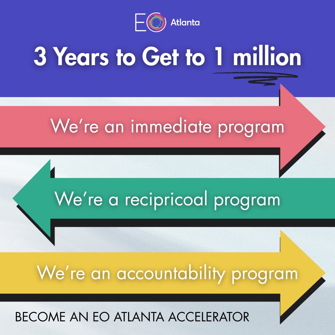 Our EO Atlanta Accelerator Program is all about growth 📈 

It’s a goal, a challenge, a partnership, and when we’re all all-in, a reality. 

If you or someone you know would be interested in joining learn more here:
eoatlanta.com/accelerator-pr…