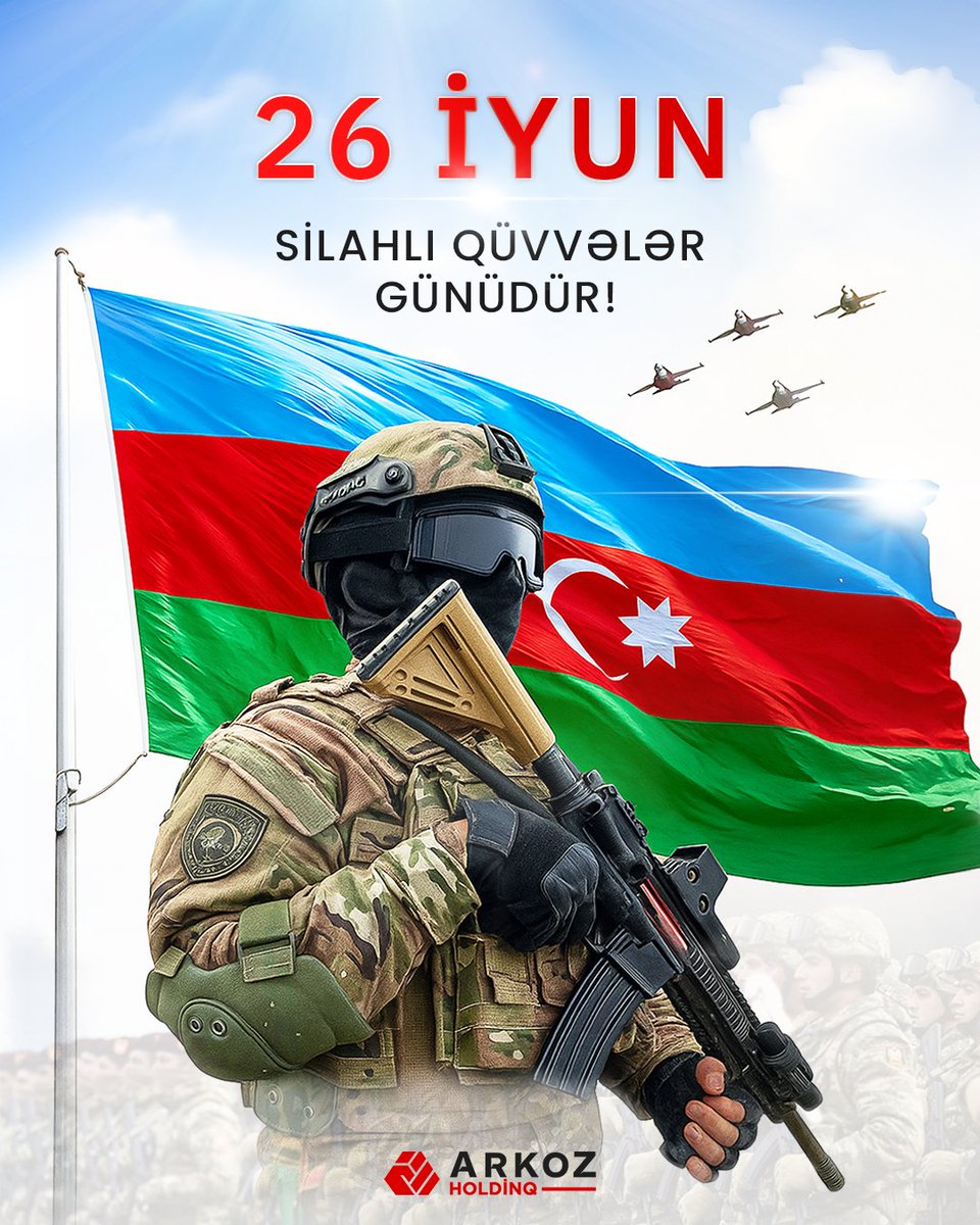 26 İyun- Azərbaycan Silahlı Qüvvələr günüdür.🇦🇿

Yaşasın Müzəffər Azərbaycan Ordusu🇦🇿

#arkoz #arkozholdinq #26iyunsilahlıqüvvələrgünü