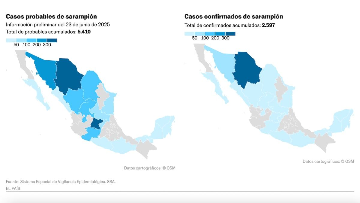 Mexico faces a national measles outbreak: more than 2,500 cases and nine deaths  elpais.com/mexico/2025-06…