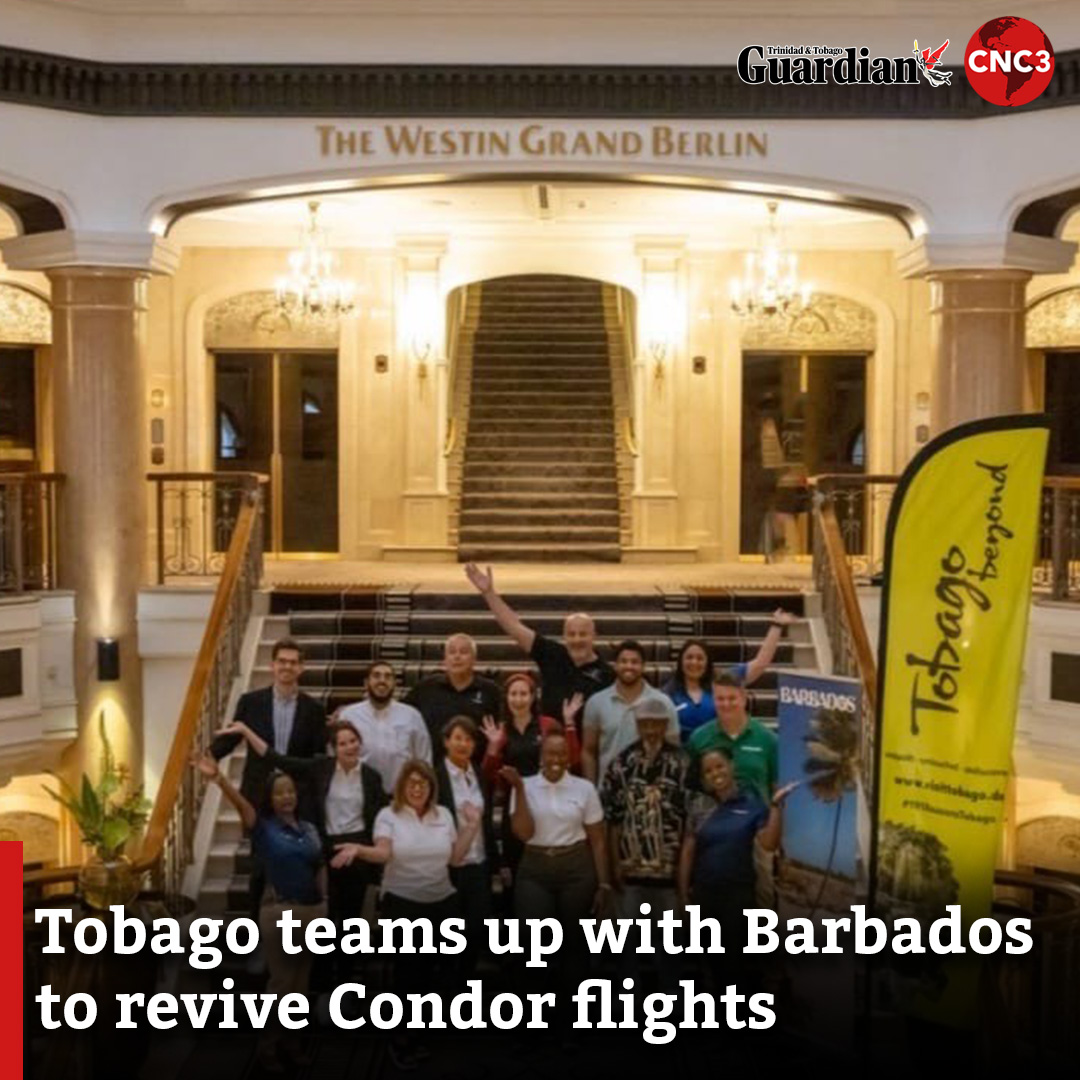 Tobago and Barbados have joined together to promote the direct Condor flights from Germany for the 2025/2026 winter season — a move expected to secure early bookings and boost tourist arrivals to both islands.

Read more:
cnc3.co.tt/tobago-teams-u…