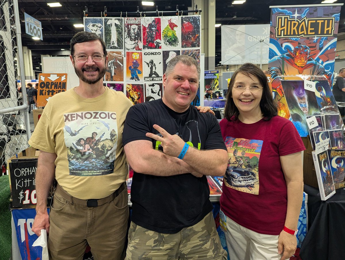 We're so lucky to have friends who are also comic professionals and it's wonderful to see them at an event like #HeroesCon. A big thank you to #MichelFiffe, #ChristopherWilliams, #ThomasZahler, and #TomKelly for spending time with us during their busy weekend. #HeroesCon2025