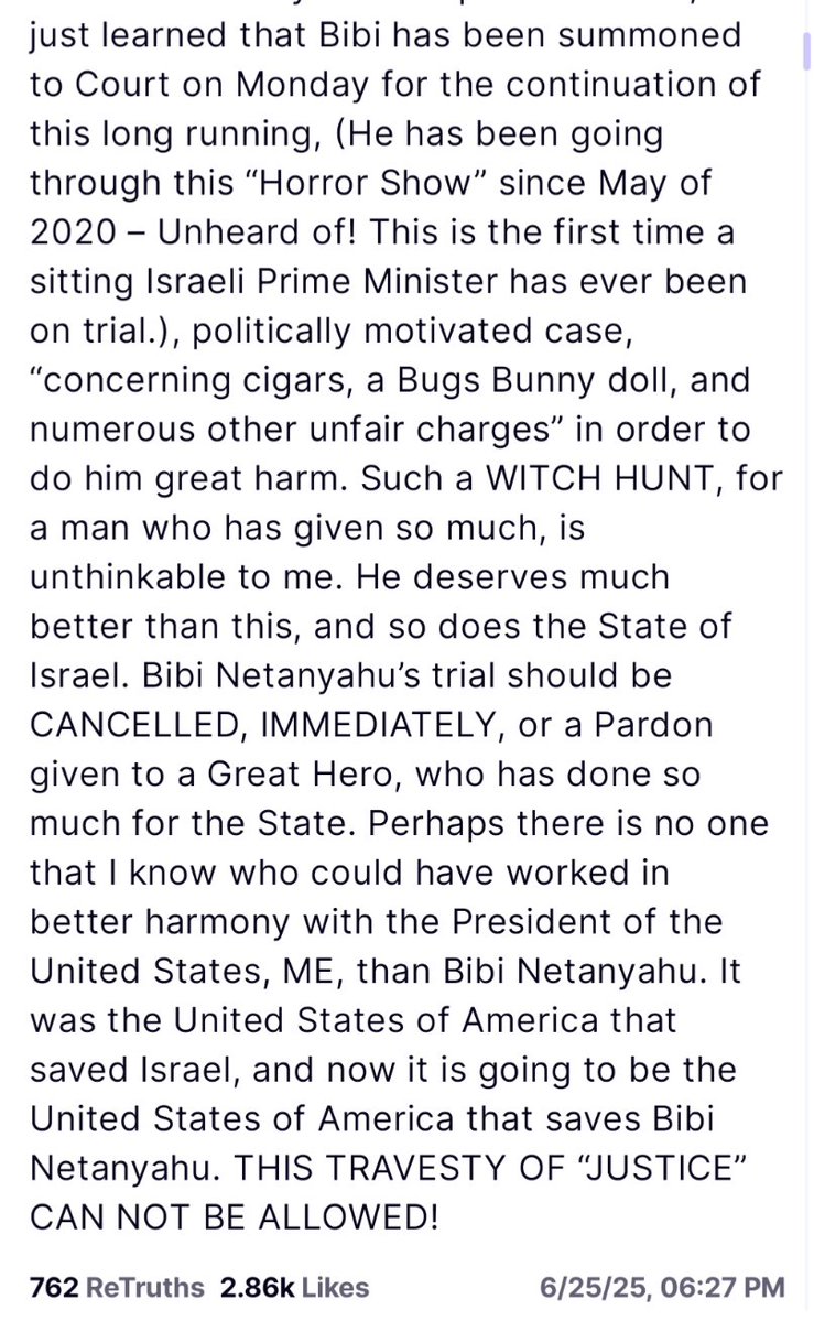 This is really going to stir the pot! What's y'all's thoughts? Remember 5gw and exposure phase...

Who would want to take Bibi out?! Deep state cabal/strong pullers? Who even knew Bibi was on trial or has been accused of crimes since 2020? Well you do now!😉
