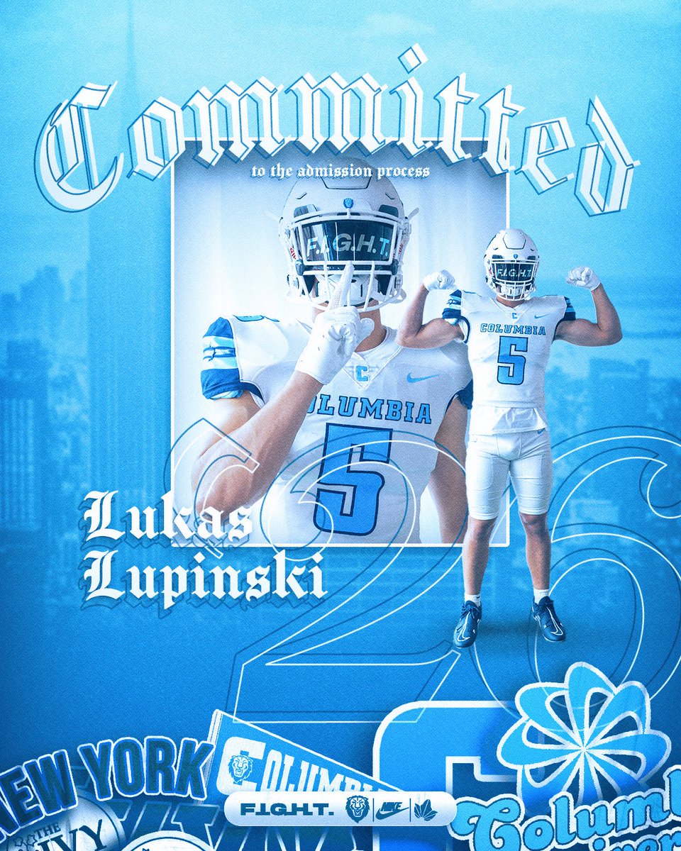 Lukas Lupinski (@lukaslupinski) on Twitter photo Excited to announce my commitment to Columbia University! Thanks to all my family, coaches, and teammates who have helped me along the way. Ready for the next four years! F.I.G.H.T.
<a href="/Coach_Poppe/">Jonathan Poppe</a> <a href="/CoachJWood/">Justin Woodley</a> <a href="/CoachStoNGo/">Justin Stovall</a> <a href="/CoachKeithEmery/">Keith Emery</a> <a href="/CULionsFB/">Columbia Football</a> Excited to announce my commitment to Columbia University! Thanks to all my family, coaches, and teammates who have helped me along the way. Ready for the next four years! F.I.G.H.T.
<a href="/Coach_Poppe/">Jonathan Poppe</a> <a href="/CoachJWood/">Justin Woodley</a> <a href="/CoachStoNGo/">Justin Stovall</a> <a href="/CoachKeithEmery/">Keith Emery</a> <a href="/CULionsFB/">Columbia Football</a>