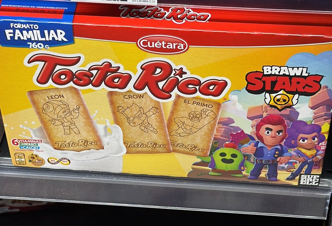 RealNewssBS's tweet image. 🚨 ÚLTIMA HORA
🤯👉🏻 LAS GALLETAS TOSTA RICA ESTÁN SACANDO GALLETAS DE BRAWL STARS. ‼️
Las galletas contendrán veneno para sus fans.