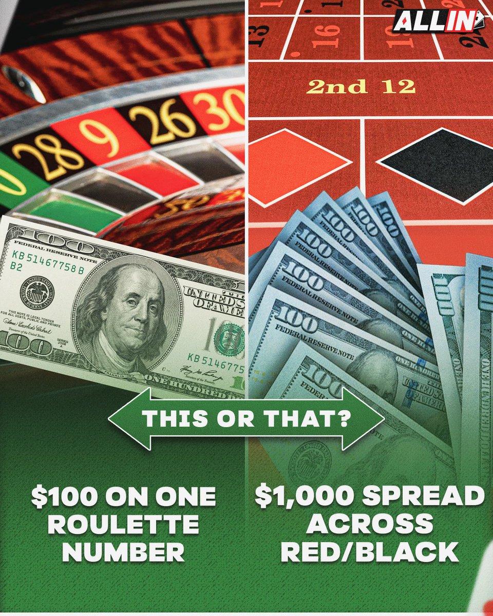 One spin for glory…
Or slow burn with stress?

$100 on a number or $1K spread thin.
Pick your poison.
