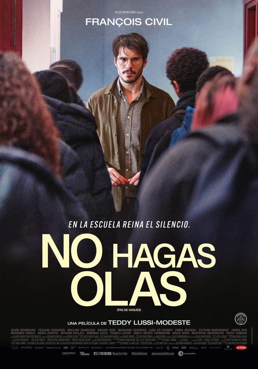 #Estreno 📽️

NO HAGAS OLAS (Teddy Lussi-Modeste, Francia, 2024) aborda la historia de Julien, un joven profesor acusado de acoso sexual. Las denuncias se propagan, la escuela cae en el caos, y él debe luchar para limpiar su nombre. Descúbrela en Cineteca Nacional 🔴 a partir del