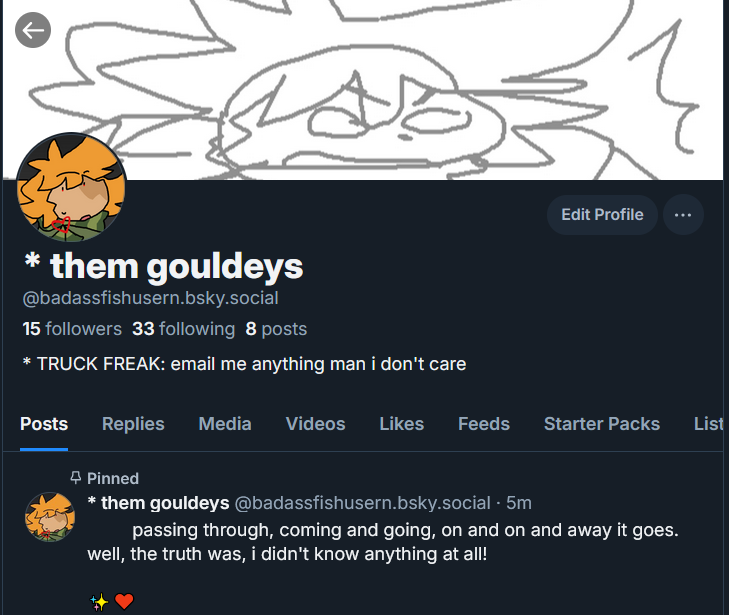badassfishusern's tweet photo. // Hey to bump the acc name now i actually properly set up goldy on bsky now. Perceive it if you will. as it is in fact the same goldy as on twitter just moved. https://t.co/HZgApAKnPF