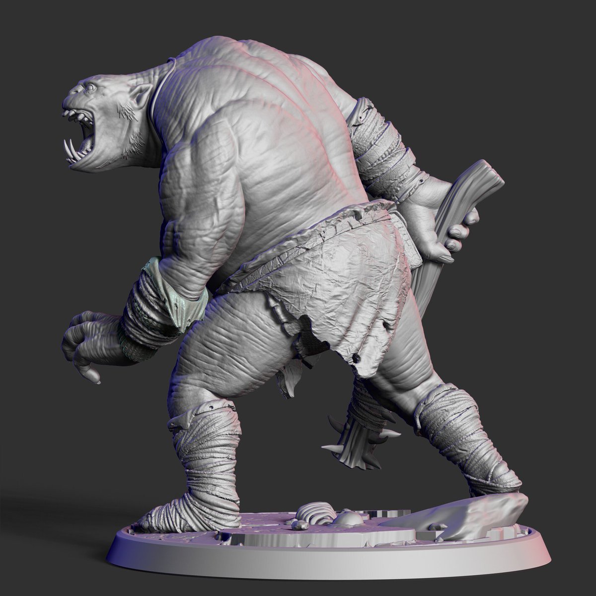 luwacraft's tweet image. Miniature base 50mm, height 59mm, based on conceptart
#miniature
#charactermodel
#3dmodel