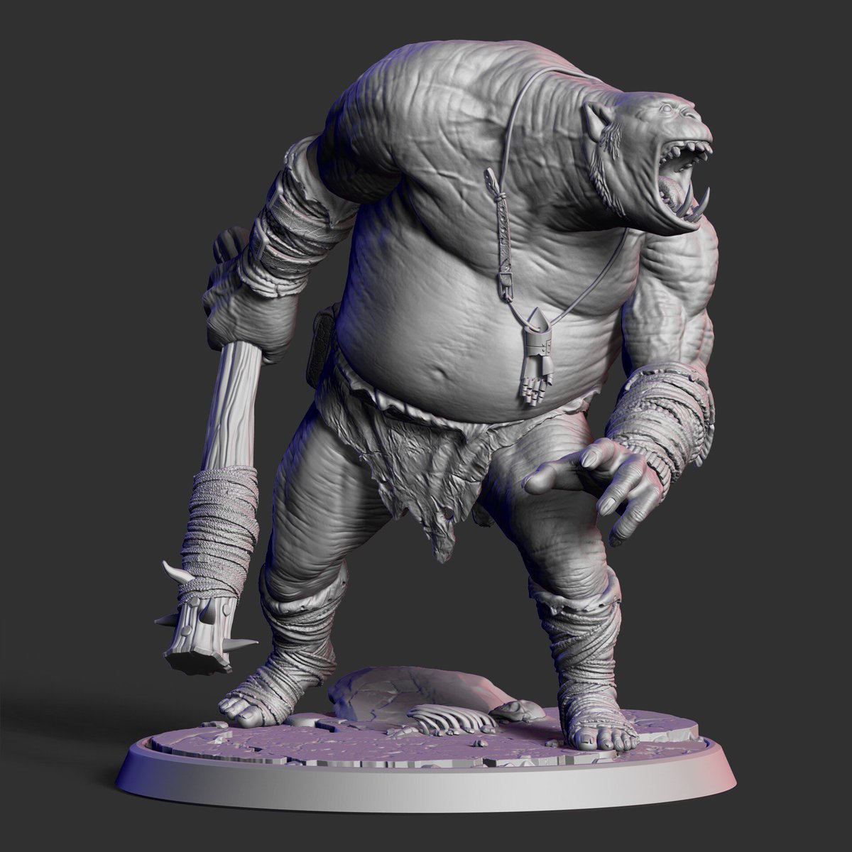 luwacraft's tweet image. Miniature base 50mm, height 59mm, based on conceptart
#miniature
#charactermodel
#3dmodel