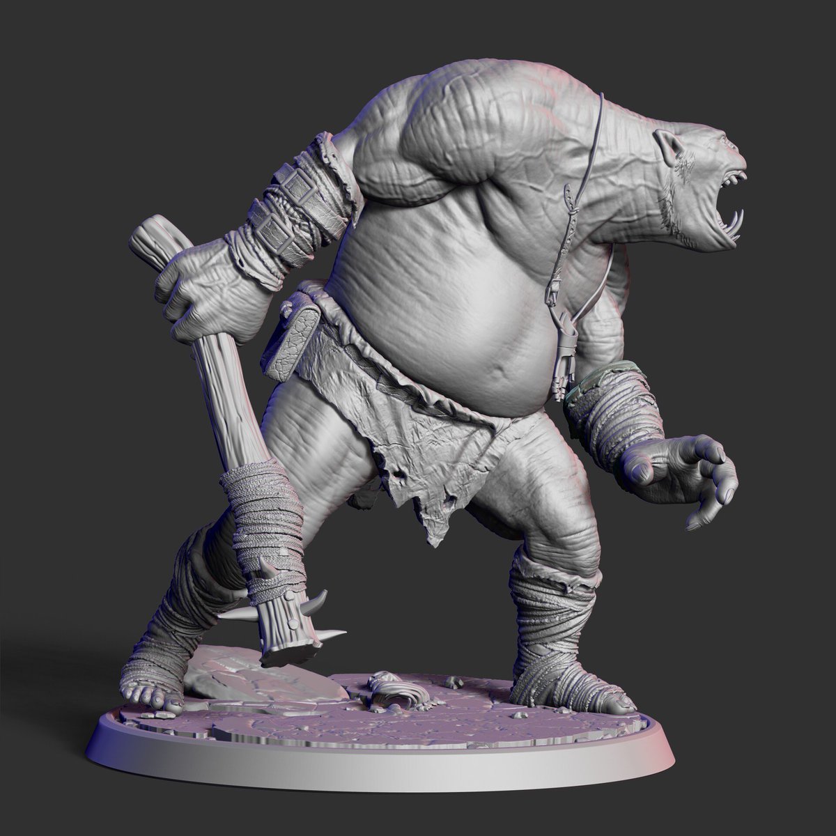 luwacraft's tweet image. Miniature base 50mm, height 59mm, based on conceptart
#miniature
#charactermodel
#3dmodel