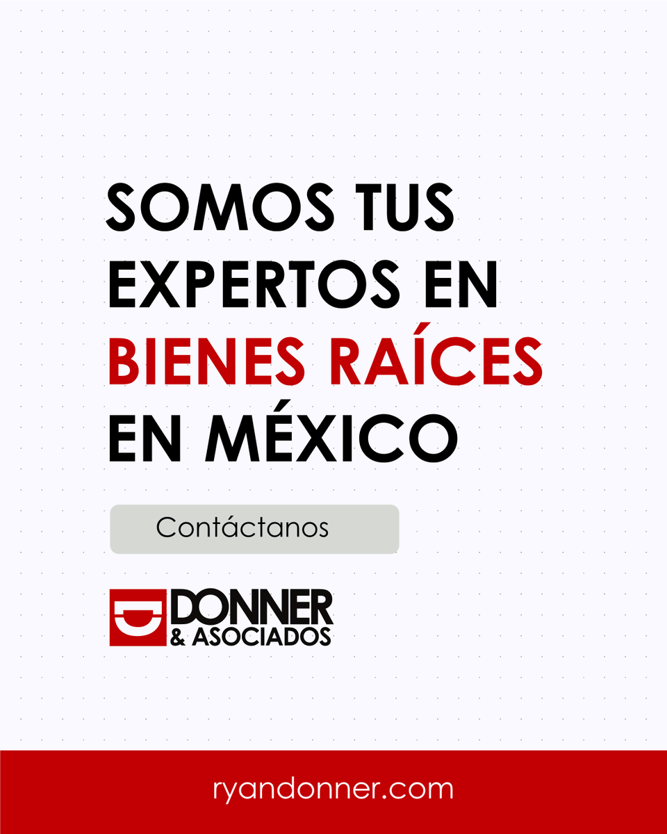 Somos más que agentes, somos tus socios de confianza en bienes raíces en México. Servicio auténtico, atención postventa y equipos que cuidan los detalles.

Más info 👉 ryandonner.com