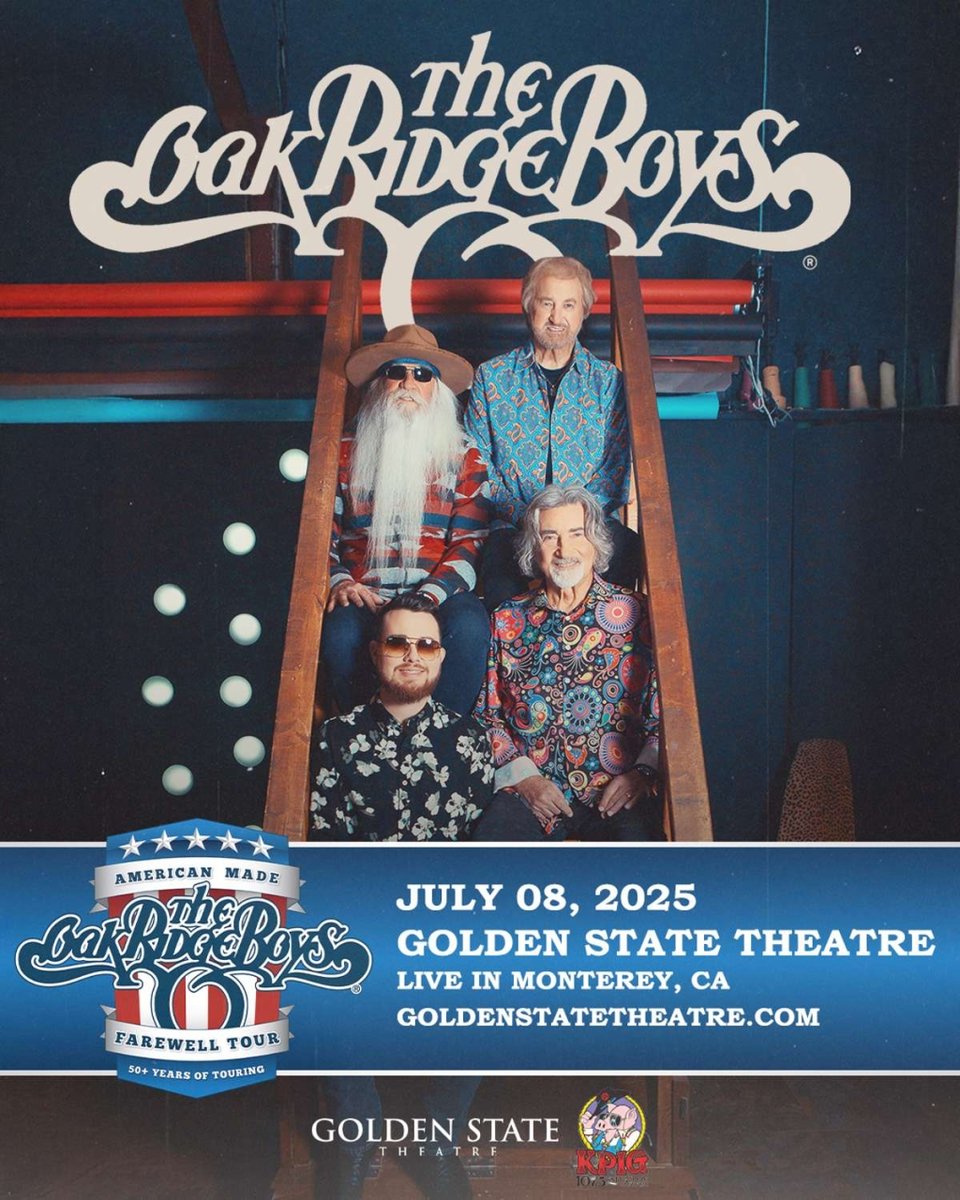 West Coast Fans &amp; Friends — We're coming to see you soon! You can buy tickets now for our Monterey, CA show on July 8th. goldenstatetheatre.com/shows/the-oak-… Additional cities and venues are listed on our website.