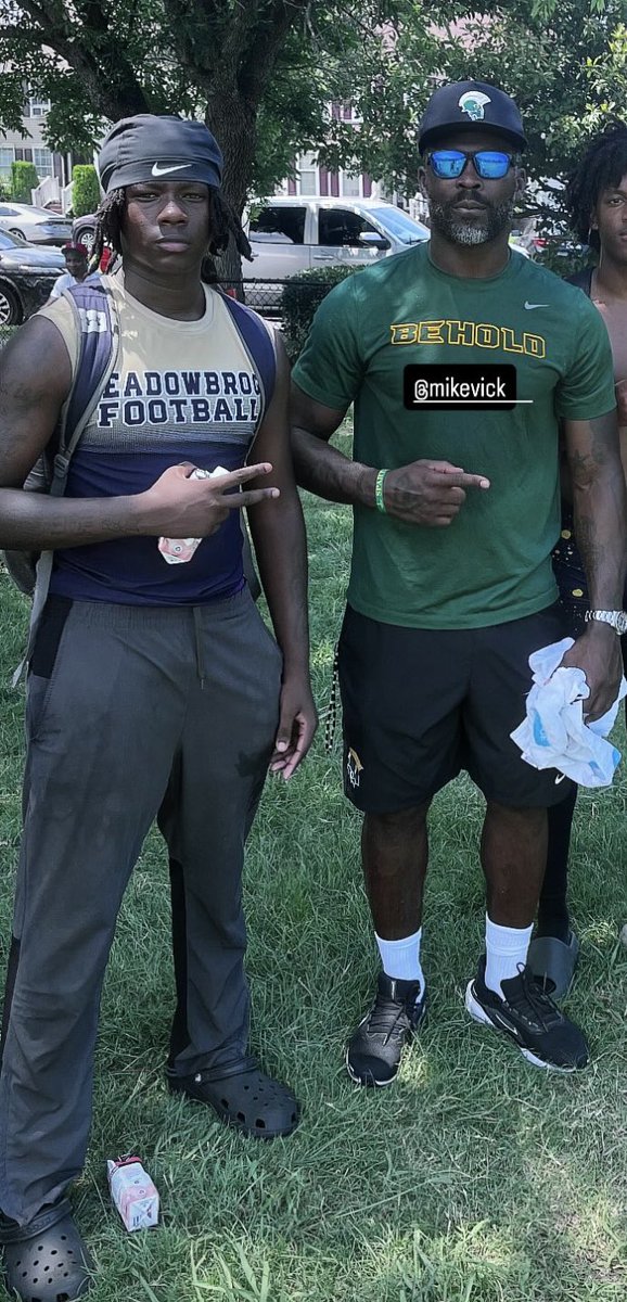 Had a great day at norfolk state university .<a href="/MichaelVick/">Michael Vick</a>