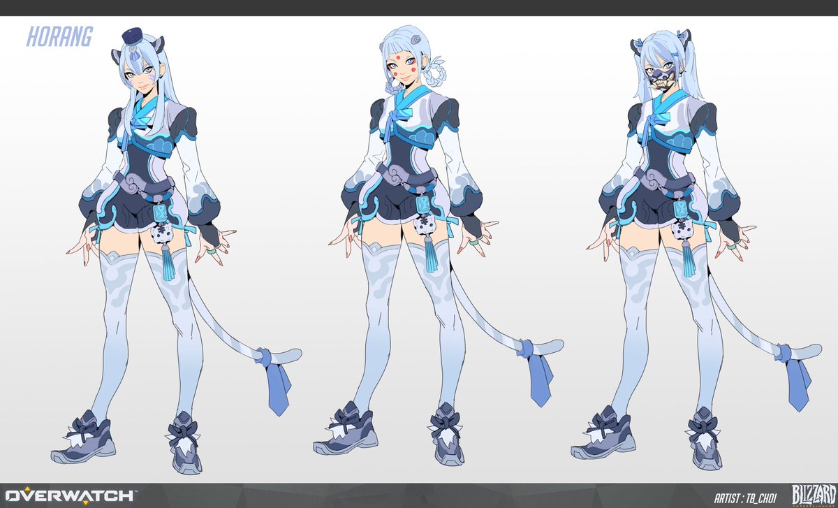 TB_Choi12's tweet image. Hi everyone!
I had the opportunity to design D.Va’s Mythic skin for Season 17.🐯
Our talented team worked together with the hope that players would enjoy it. Here are some of the concepts I worked on! @PlayOverwatch