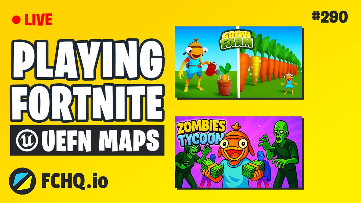 FCHQ.io (@fncreativehq) on Twitter photo Week #290 - Playing #UEFN maps LIVE in 5 minutes
<a href="/sleightedsloth/">Sloth</a> Grow Farm!
<a href="/GhostUEP/">Ghost 🥽</a> ZOMBIES CITY TYCOON!💰
Playing with <a href="/MackJackTwitch/">MackJack | Mackenzie Jackson</a> <a href="/DolphinDom/">DolphinDom 🐬 | Dominic Catelani</a> <a href="/Rebel_FNC/">Donna ~ Rebel</a> and <a href="/duos_with_dad/">DWDFN (Dustin)</a>
Play with us on NA-WEST
Chat with us on Twitch 👇 Week #290 - Playing #UEFN maps LIVE in 5 minutes
<a href="/sleightedsloth/">Sloth</a> Grow Farm!
<a href="/GhostUEP/">Ghost 🥽</a> ZOMBIES CITY TYCOON!💰
Playing with <a href="/MackJackTwitch/">MackJack | Mackenzie Jackson</a> <a href="/DolphinDom/">DolphinDom 🐬 | Dominic Catelani</a> <a href="/Rebel_FNC/">Donna ~ Rebel</a> and <a href="/duos_with_dad/">DWDFN (Dustin)</a>
Play with us on NA-WEST
Chat with us on Twitch 👇