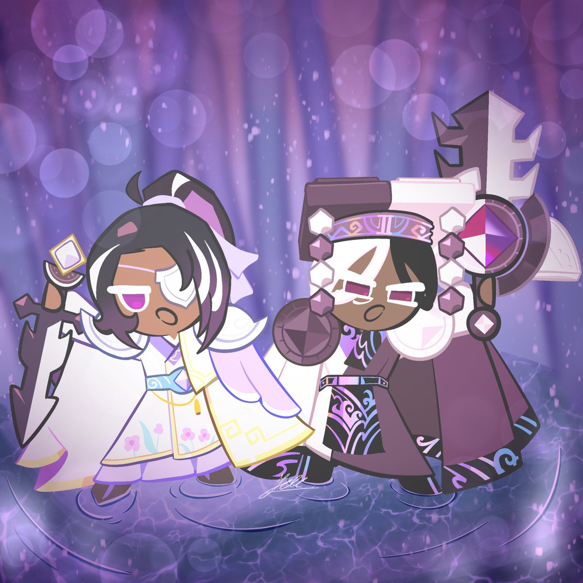 "Fight with me, my son...!''
"I will not fail you, father.''
.
#cookierun #darkchococookie #darkcacaocookie