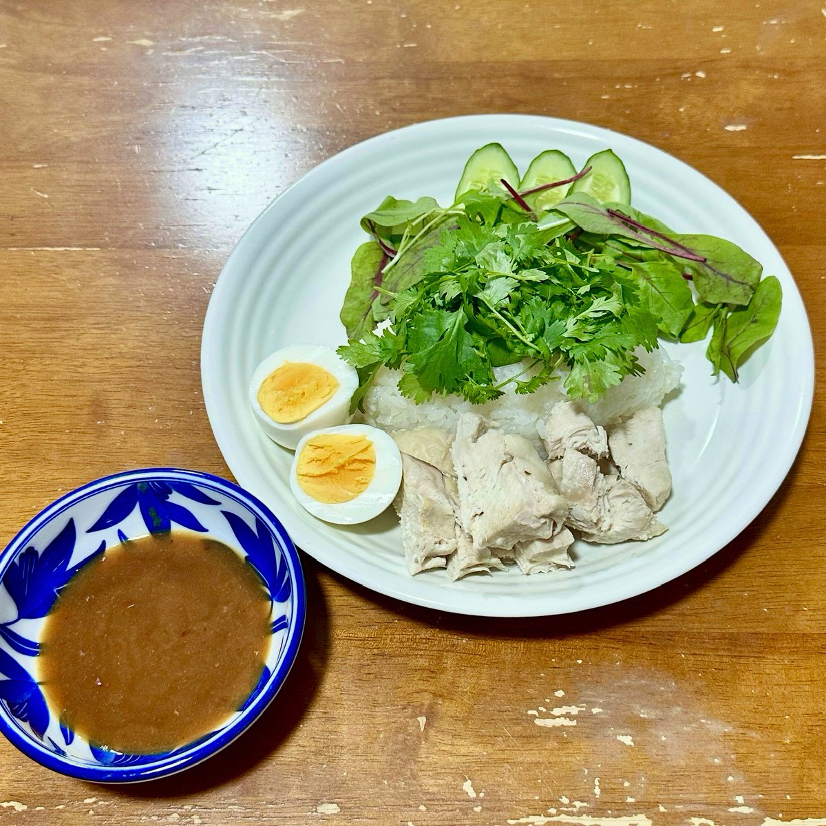 ニャアンが作ったというカオマンガイを作ってみた。キシリア様に食べて欲しい。