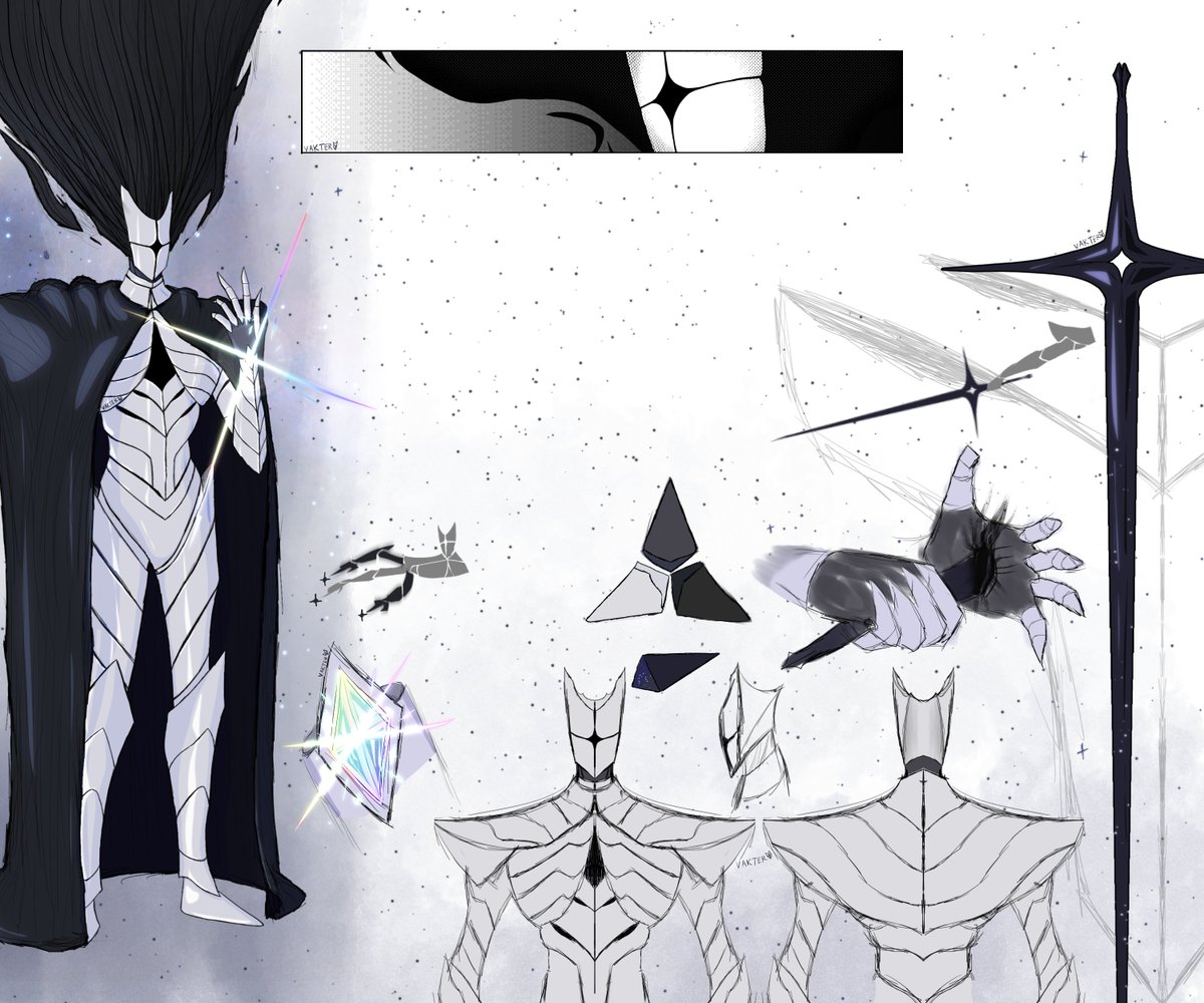 Vakter_VC's tweet photo. Edgy messy character ref sheet #artfight2025 https://t.co/6NIkcNizNW