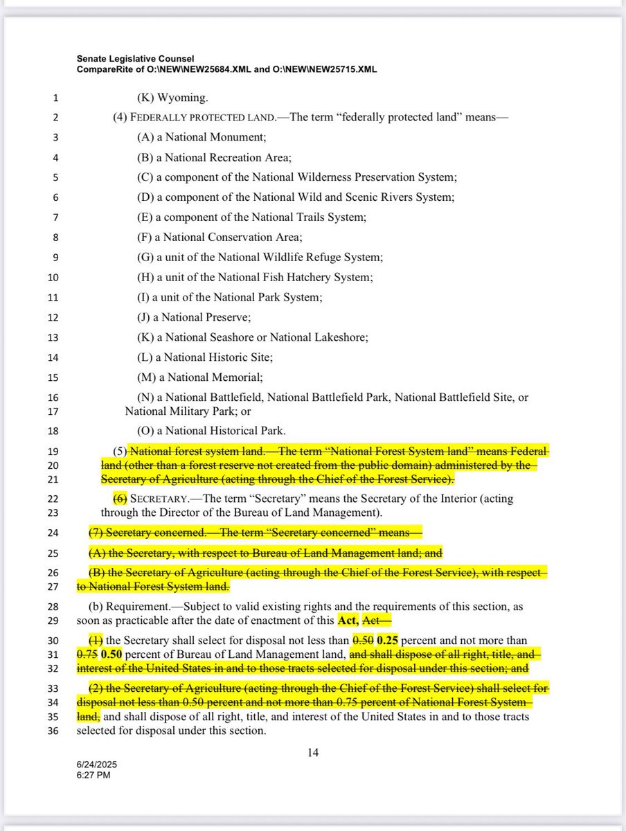 RodeoProfessor's tweet image. Here’s a copy of the revised Public Land Grab bill that Mike Lee is shopping around DC today via a roundtable and a full court press, leaked by E&amp;amp;E News. I’ll also screen grab the E&amp;amp;E write up for those without Politico Pro. (4/5 here 5/5 next tweet). Please have a close look.