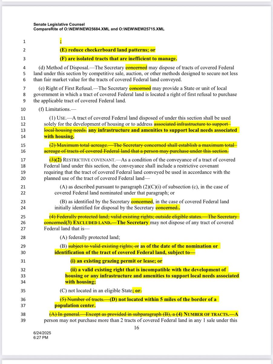 RodeoProfessor's tweet image. Here’s a copy of the revised Public Land Grab bill that Mike Lee is shopping around DC today via a roundtable and a full court press, leaked by E&amp;amp;E News. I’ll also screen grab the E&amp;amp;E write up for those without Politico Pro. (4/5 here 5/5 next tweet). Please have a close look.