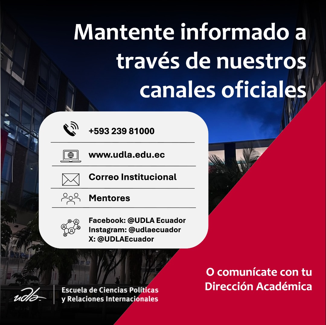 Ciencias Políticas y Relaciones Internacionales (@cpri_udla) on Twitter photo 📢✨ Te invitamos a seguirnos para estar al tanto de toda la información relevante. Únete a nuestra comunidad y mantente conectado. 🌍📲
#CanalesOficiales #Infórmate #UDLACPRI
.
.
.
<a href="/UDLAEcuador/">UDLA Ecuador</a>
<a href="/RhidalgoPC/">Ruth Hidalgo</a>
<a href="/carolinauriguen/">Carolina Urigüen</a>
<a href="/AseudlaCPRI/">ASEUDLA CPRI</a> 📢✨ Te invitamos a seguirnos para estar al tanto de toda la información relevante. Únete a nuestra comunidad y mantente conectado. 🌍📲
#CanalesOficiales #Infórmate #UDLACPRI
.
.
.
<a href="/UDLAEcuador/">UDLA Ecuador</a>
<a href="/RhidalgoPC/">Ruth Hidalgo</a>
<a href="/carolinauriguen/">Carolina Urigüen</a>
<a href="/AseudlaCPRI/">ASEUDLA CPRI</a>