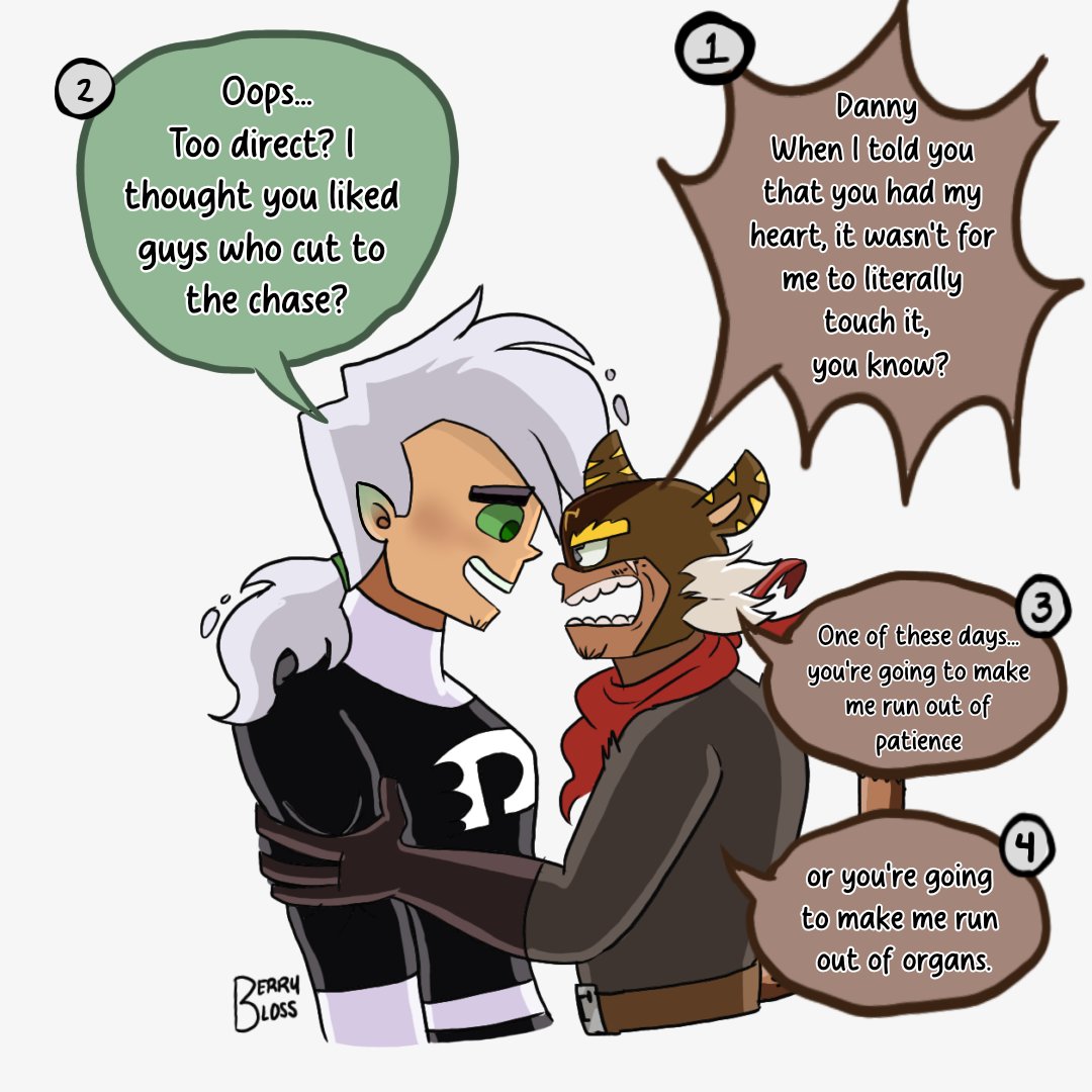 BerryBl0ss's tweet image. How to flirt with Danny and not scare him off in the process?
#tigerghost #ghostiger #nicktoons #nicktoons #mannyriveraeltigre #mannyrivera #dannyphantom #dannyfenton #crossover #eltigretheadventuresofmannyrivera #dannyphantomfanart