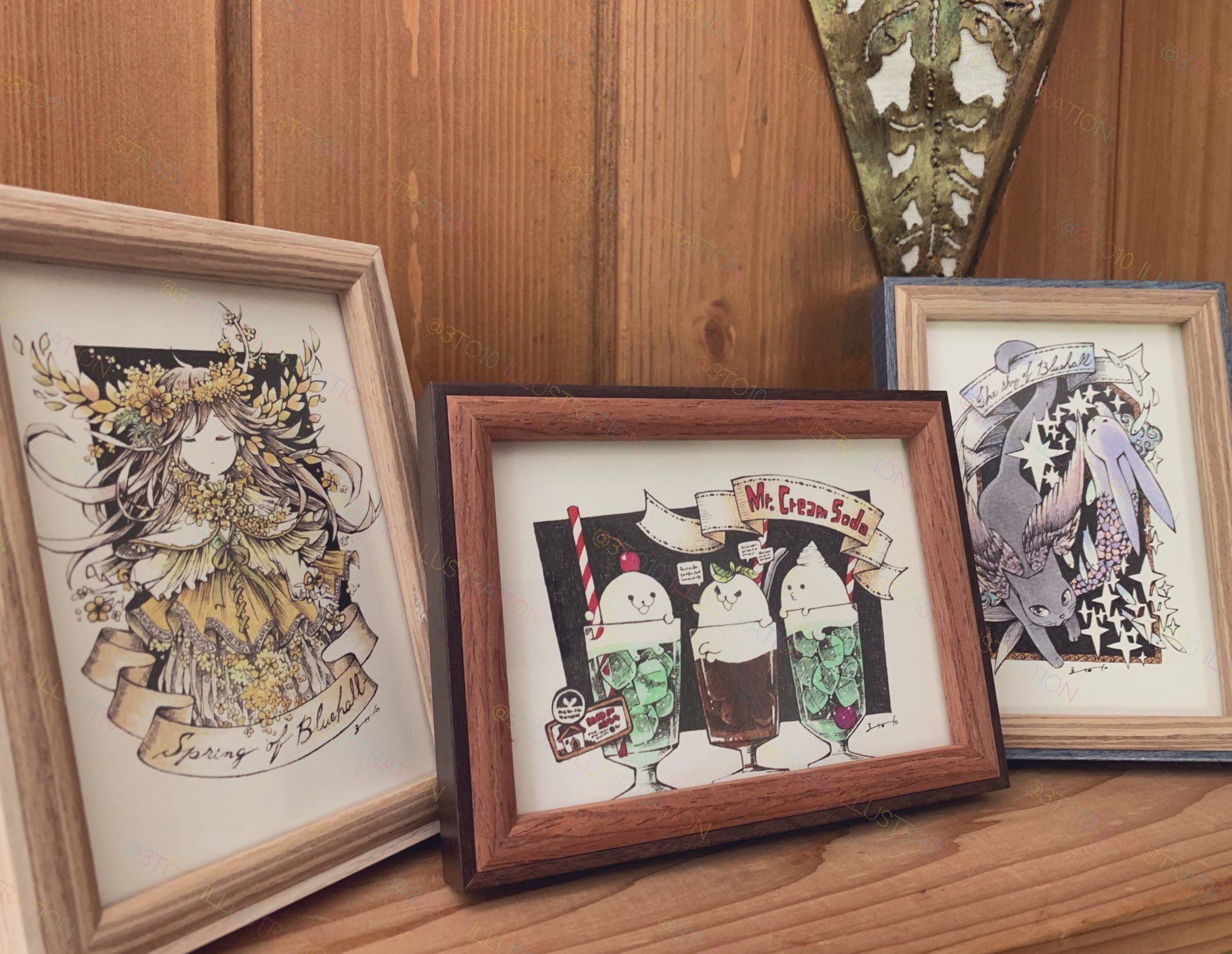 全国送料無料の通販 3to10🐦‍⬛オーダーメイド額装原画と紙雑貨 on X:  絵画