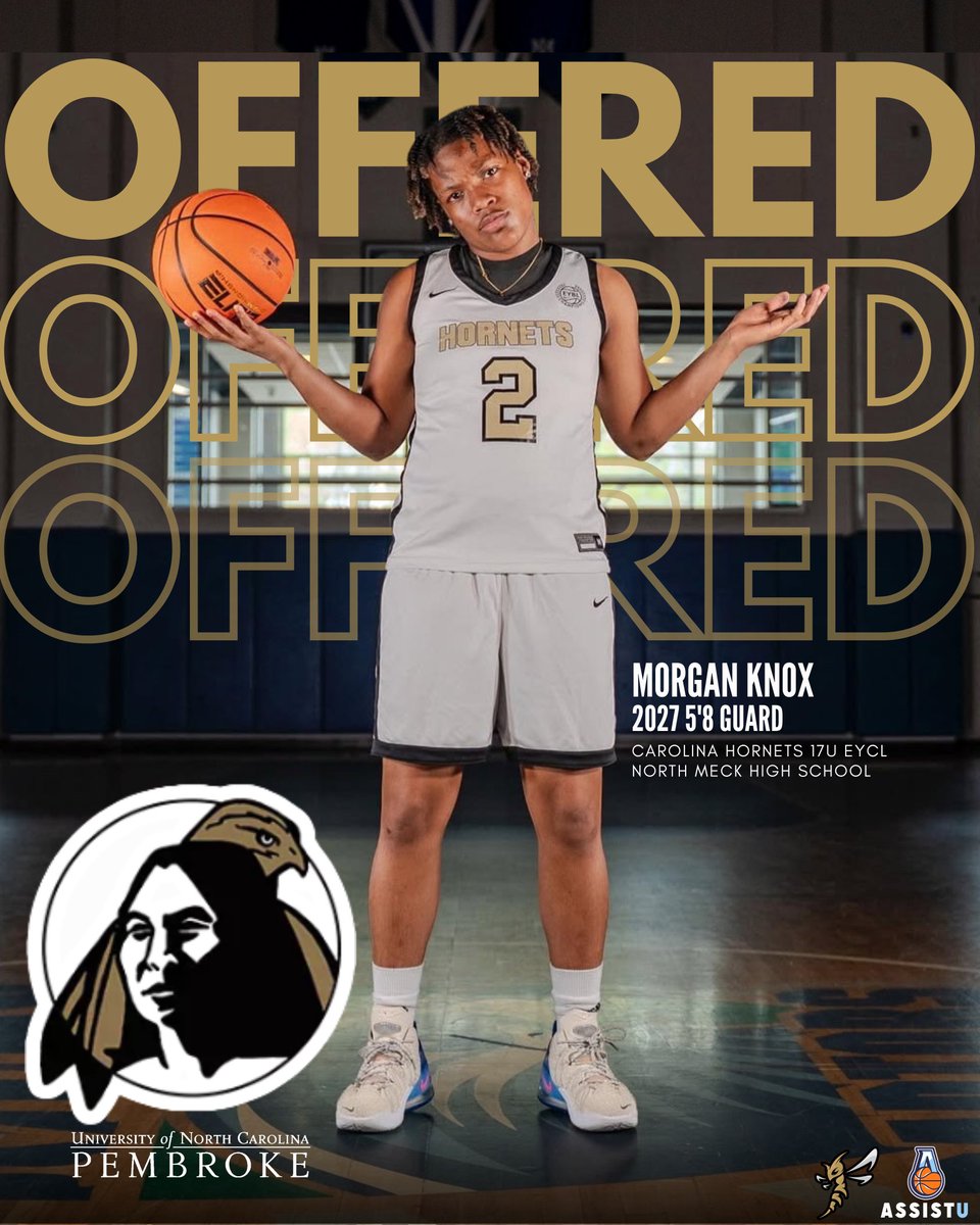 Morgan Knox (@morganknox2027) on Twitter photo I am truly blessed and forever grateful to receive my first offer from UNCP💛🖤🤍. Thank you, coach, for believing in me🙏🙌
<a href="/Assist_U_/">AssistU Recruiting</a> <a href="/UnitedHornets/">Carolina Hornets United</a> <a href="/NorthmeckWBB/">North Meck WBB 🏀</a> <a href="/UNCP_Sports/">UNCP Braves l #BraveNation</a> I am truly blessed and forever grateful to receive my first offer from UNCP💛🖤🤍. Thank you, coach, for believing in me🙏🙌
<a href="/Assist_U_/">AssistU Recruiting</a> <a href="/UnitedHornets/">Carolina Hornets United</a> <a href="/NorthmeckWBB/">North Meck WBB 🏀</a> <a href="/UNCP_Sports/">UNCP Braves l #BraveNation</a>