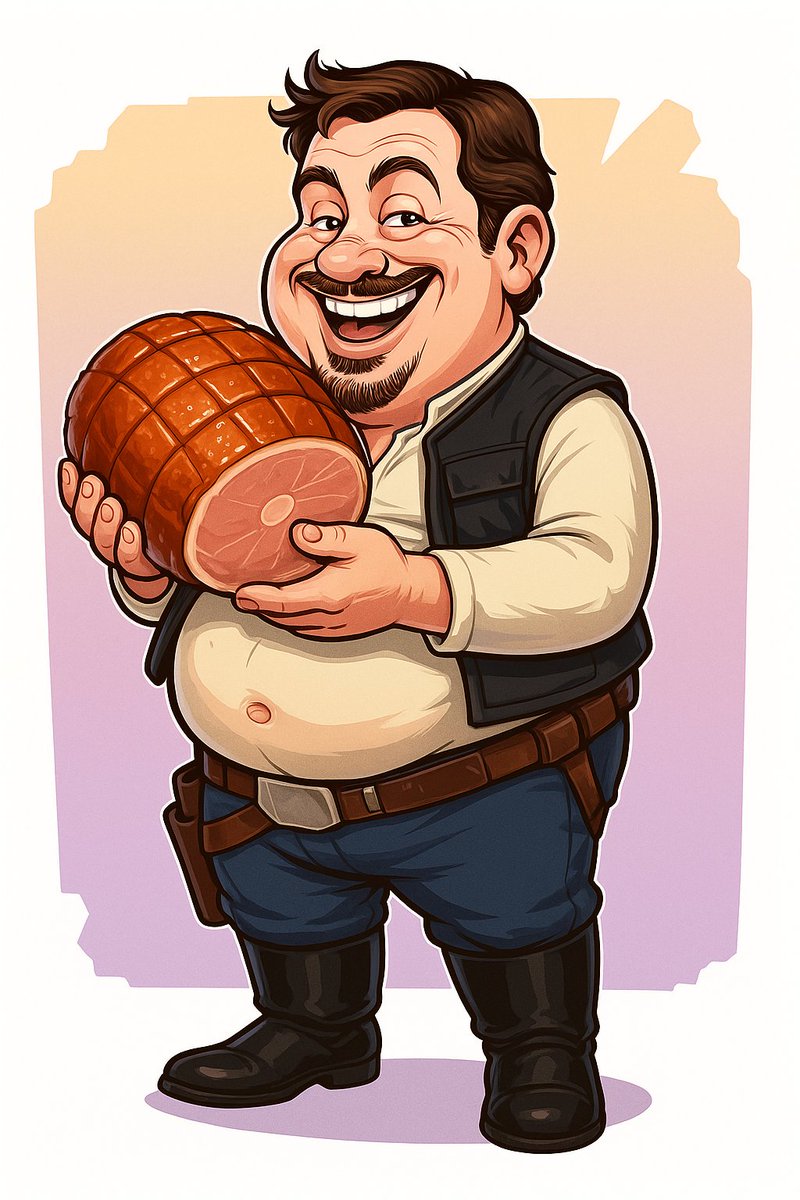KyleOriely's tweet photo. @bertkreischer @GuyFieri @BigBoy Ham Solo? https://t.co/ZRty78azrH