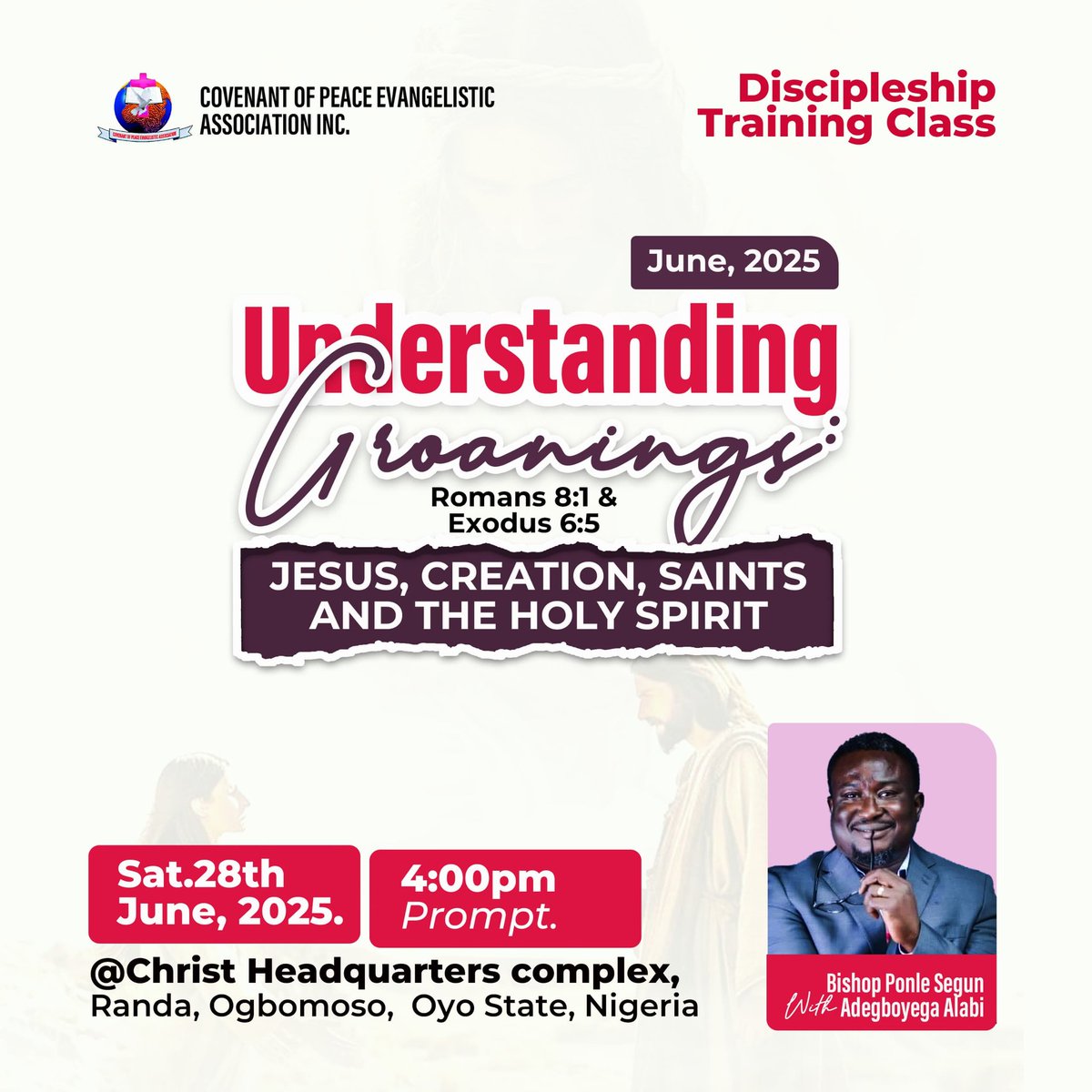 BishopPonle's tweet image. THIS WEEKEND FOR A 2 HOURS STUDY ON
.1. WHAT GROANINGS MEAN
2. SHOULD A BELIEVER GRAON?
3. WHAT ARE THE BENEFITS OF GROANING
Paul warns that IGNORANCE IS A PITFALL WHEN IT COMES TO SPIRITUAL THINGS (Now concerning spirituals, brothers, I would not have you ignorant- 1 Cor. 12:1)