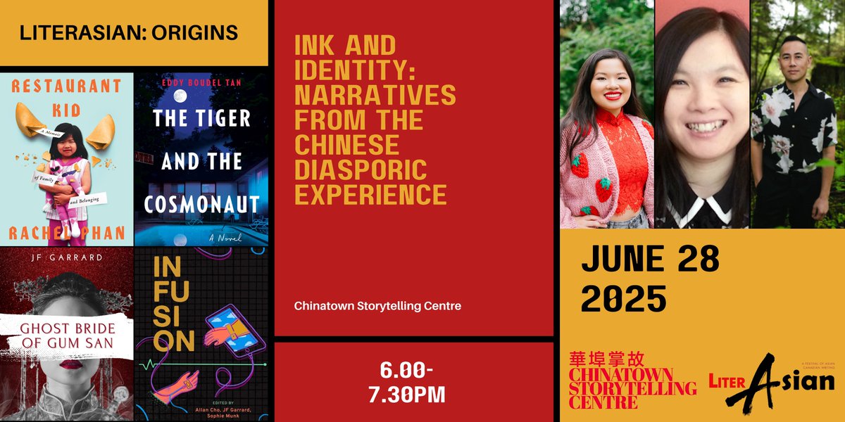 LiterASIAN Festival (@literasian) on Twitter photo Saturday, June 28 2025
6.00pm ā 7.30pm: Ink and Identity: Narratives from the Chinese Diasporic Experience
Venue: <a href="/Chinatown_SC/">Chinatown Storytelling Centre</a>
Tickets here: eventbrite.ca/e/ink-and-iden⦠Saturday, June 28 2025
6.00pm ā 7.30pm: Ink and Identity: Narratives from the Chinese Diasporic Experience
Venue: <a href="/Chinatown_SC/">Chinatown Storytelling Centre</a>
Tickets here: eventbrite.ca/e/ink-and-idenā¦