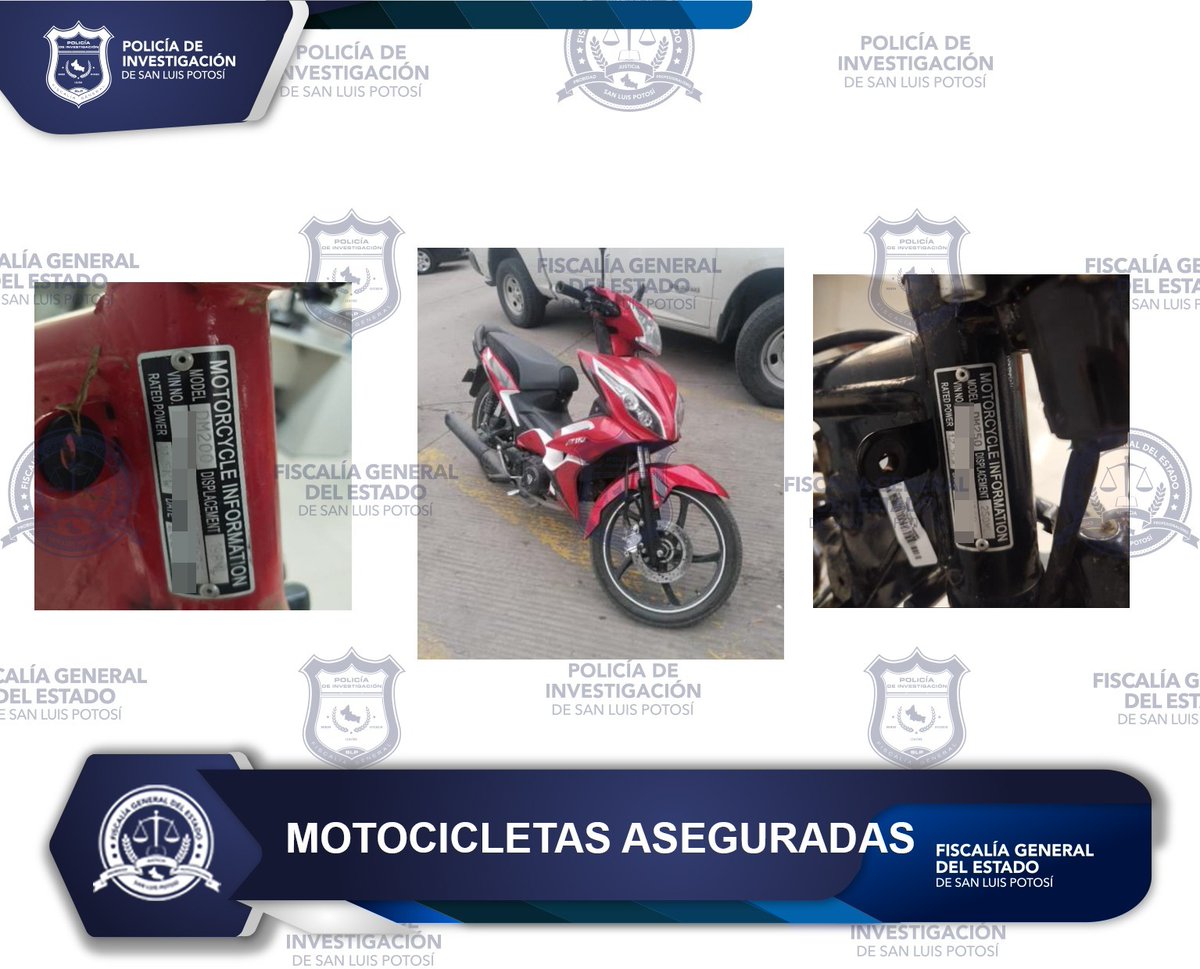 #FGESLP | Policía de FGESLP recupera tres motocicletas con reporte de robo.

Más Información: tinyurl.com/246v4poh